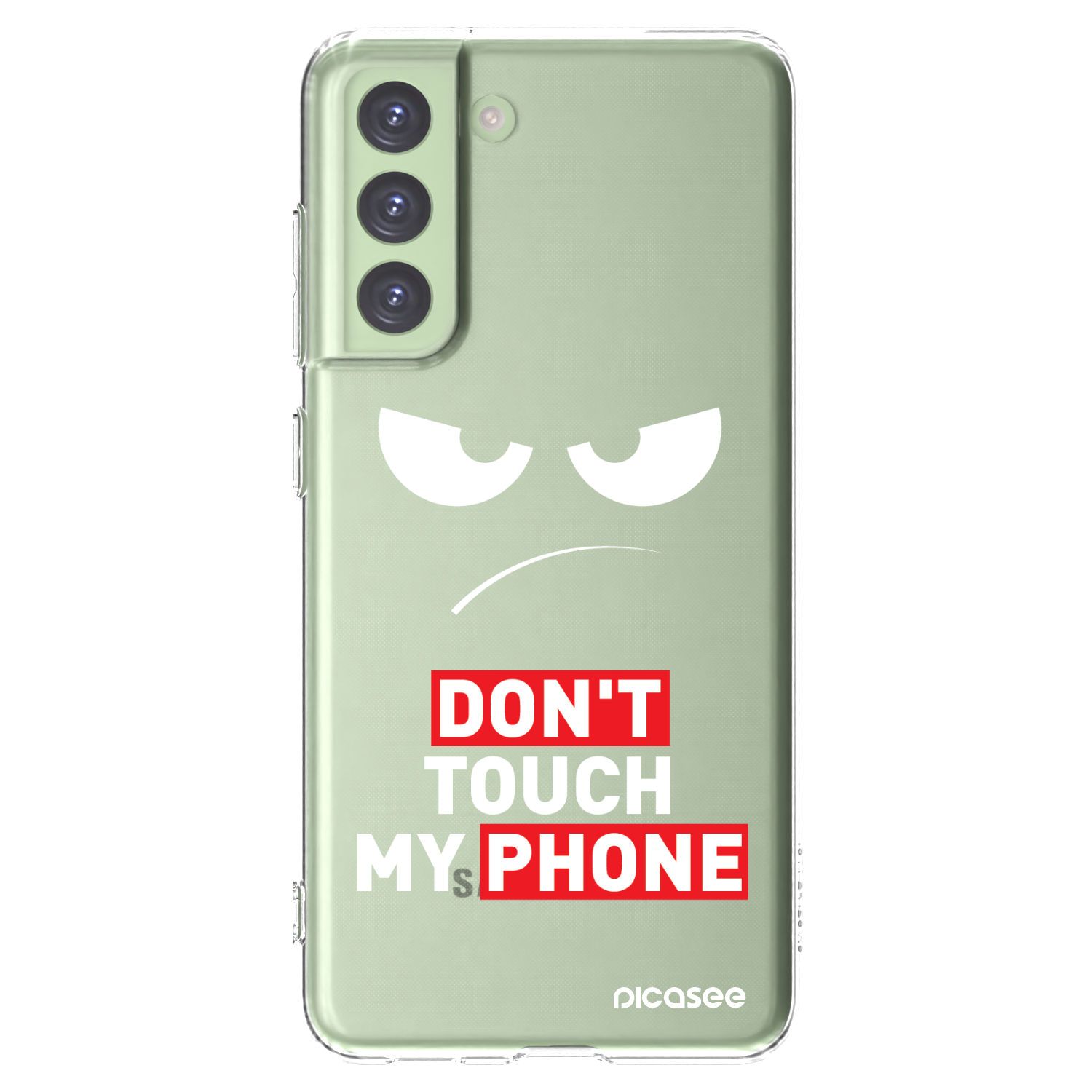 Picasee silikónový prehľadný obal pre Samsung Galaxy S21 FE 5G - Angry Eyes - Transparent