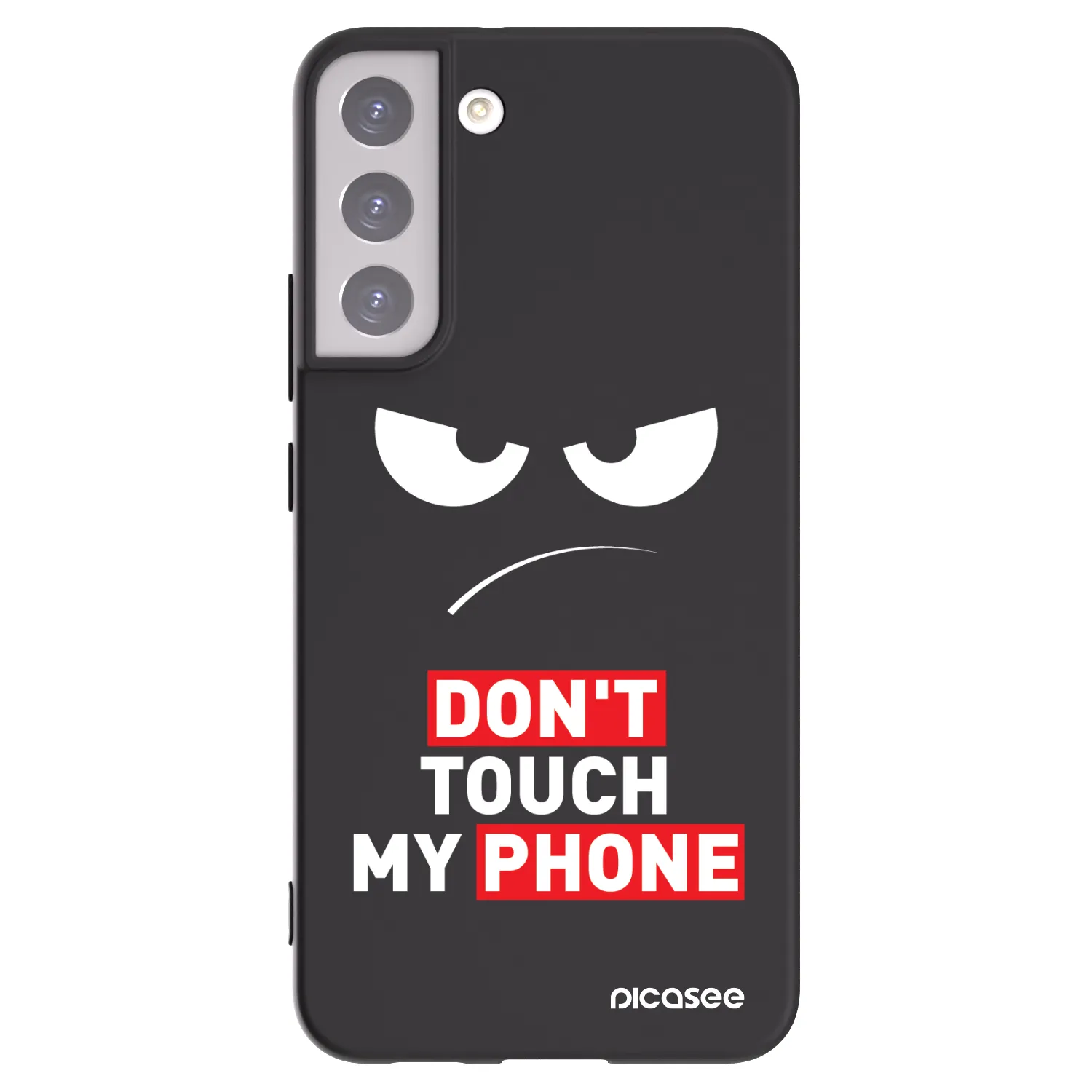 Picasee silikónový čierny obal pre Samsung Galaxy S22+ 5G - Angry Eyes - Transparent