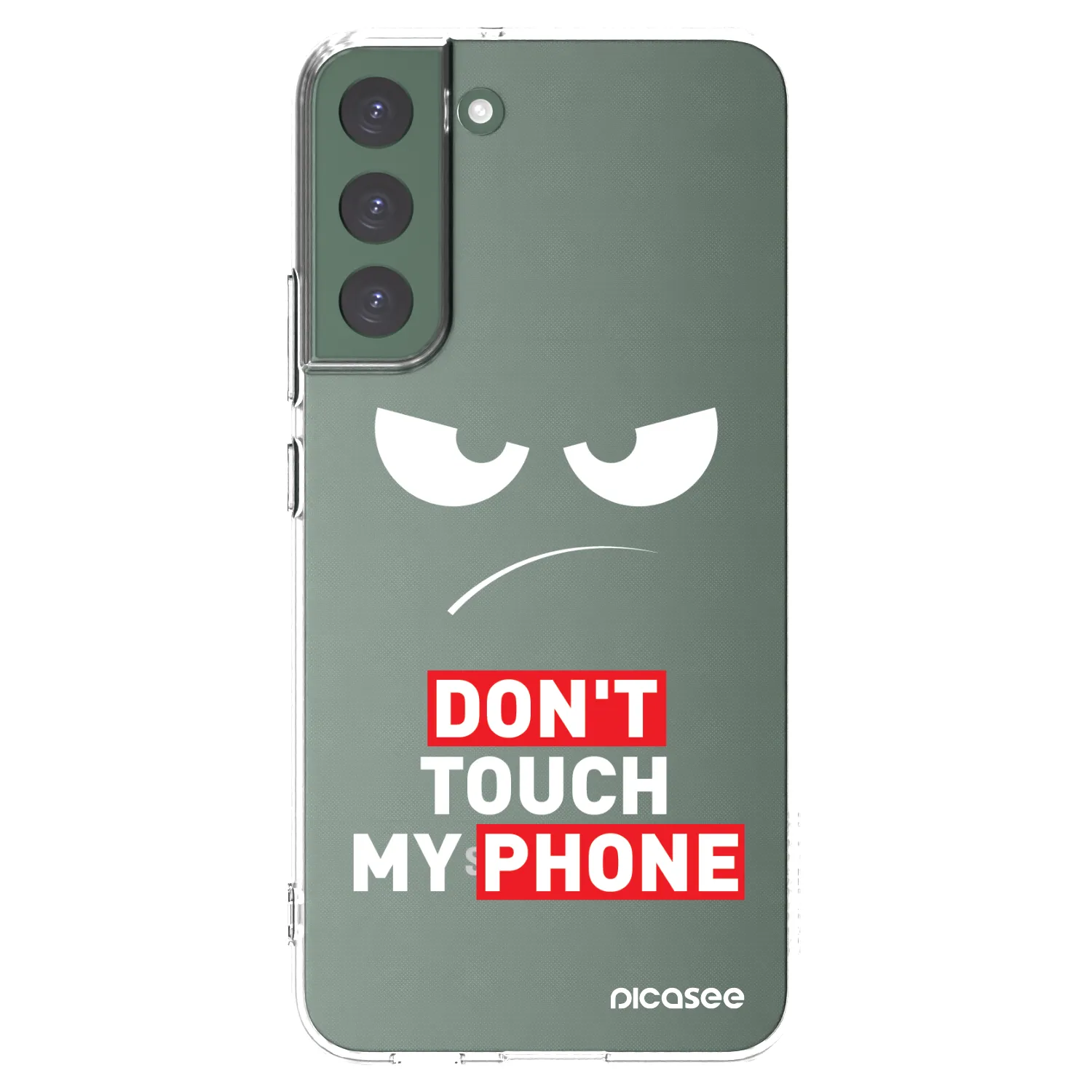 Picasee silikónový prehľadný obal pre Samsung Galaxy S22+ 5G - Angry Eyes - Transparent
