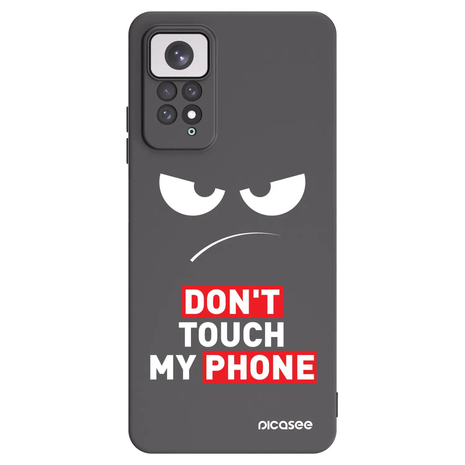 Picasee silikónový čierny obal pre Xiaomi Redmi Note 11 - Angry Eyes - Transparent