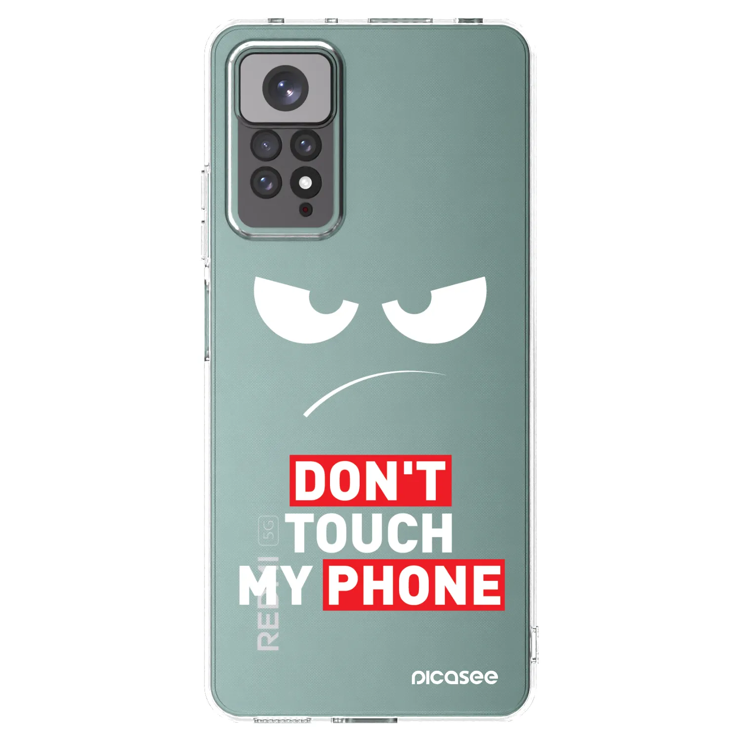 Picasee silikónový prehľadný obal pre Xiaomi Redmi Note 11S 4G - Angry Eyes - Transparent
