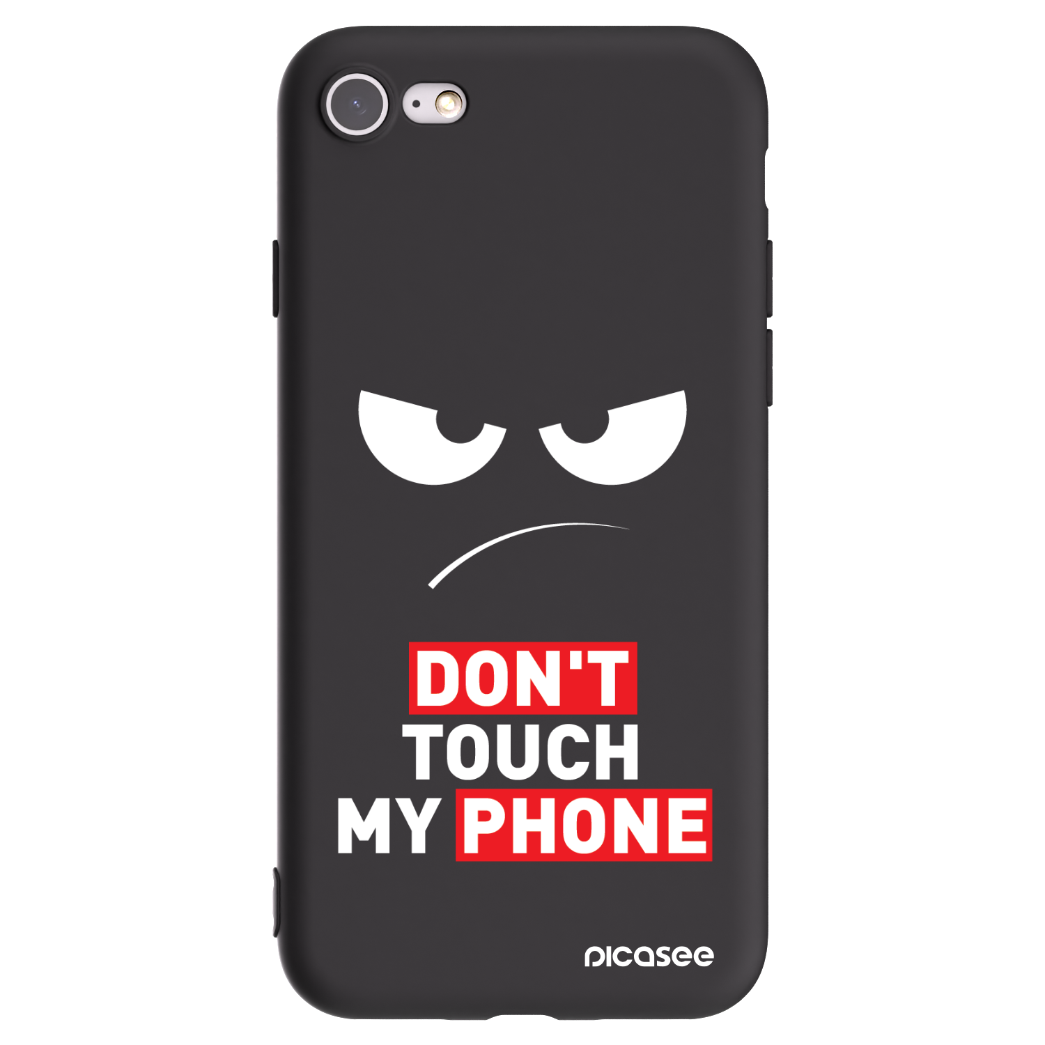 Picasee silikónový čierny obal pre Apple iPhone SE 2022 - Angry Eyes - Transparent