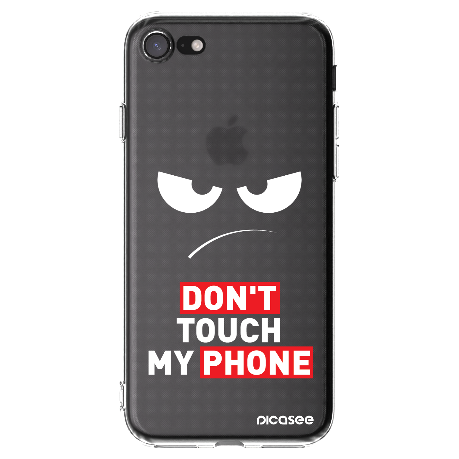 Picasee silikónový prehľadný obal pre Apple iPhone SE 2022 - Angry Eyes - Transparent