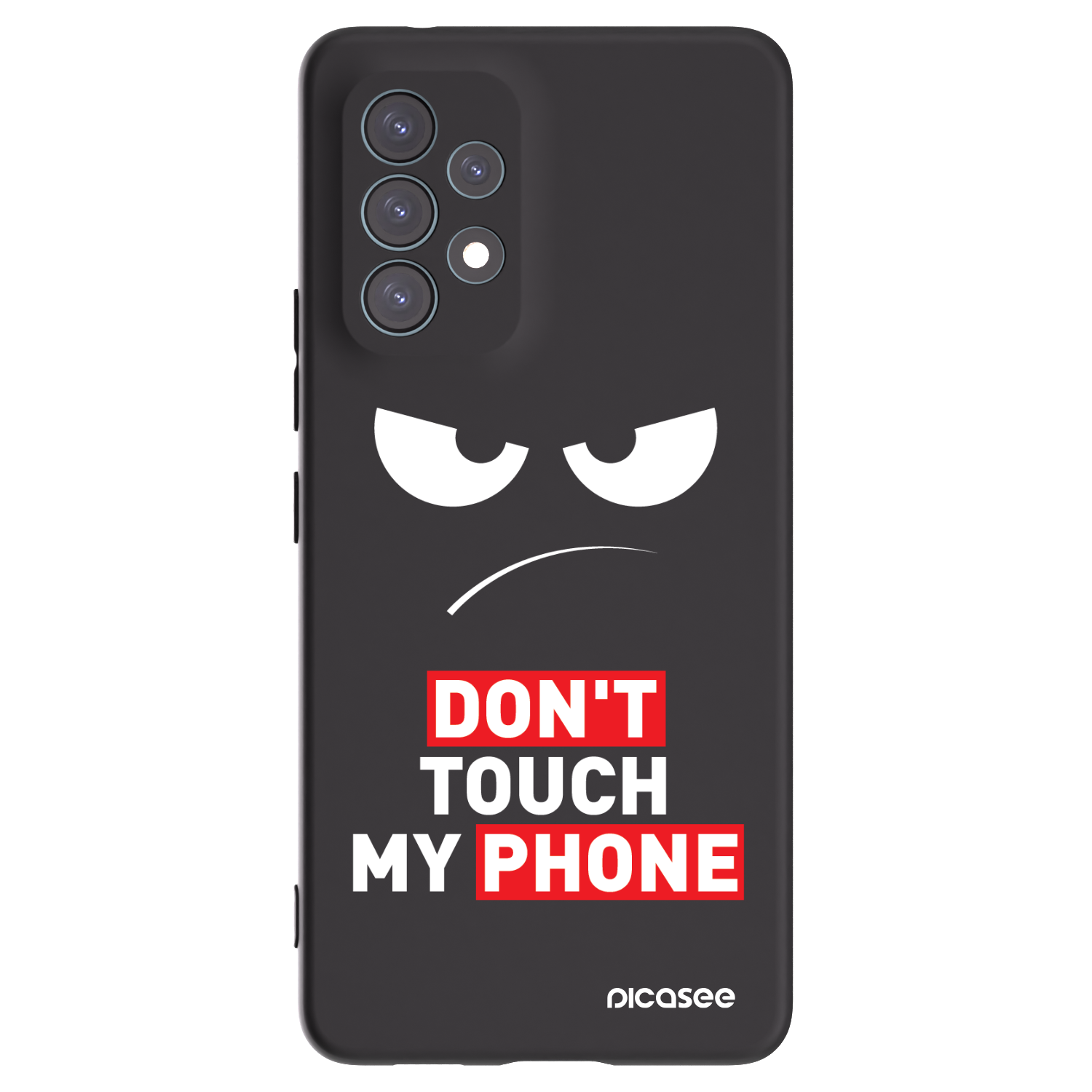 Picasee silikónový čierny obal pre Samsung Galaxy A53 5G A536 - Angry Eyes - Transparent