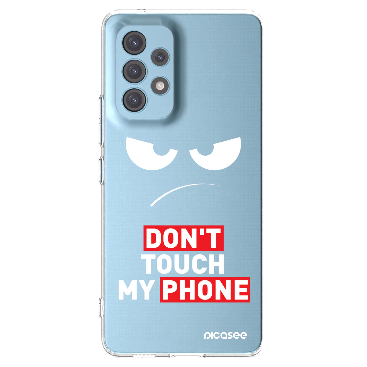 Silikónový prehľadný obal pre Samsung Galaxy A53 5G A536 - Angry Eyes - Transparent