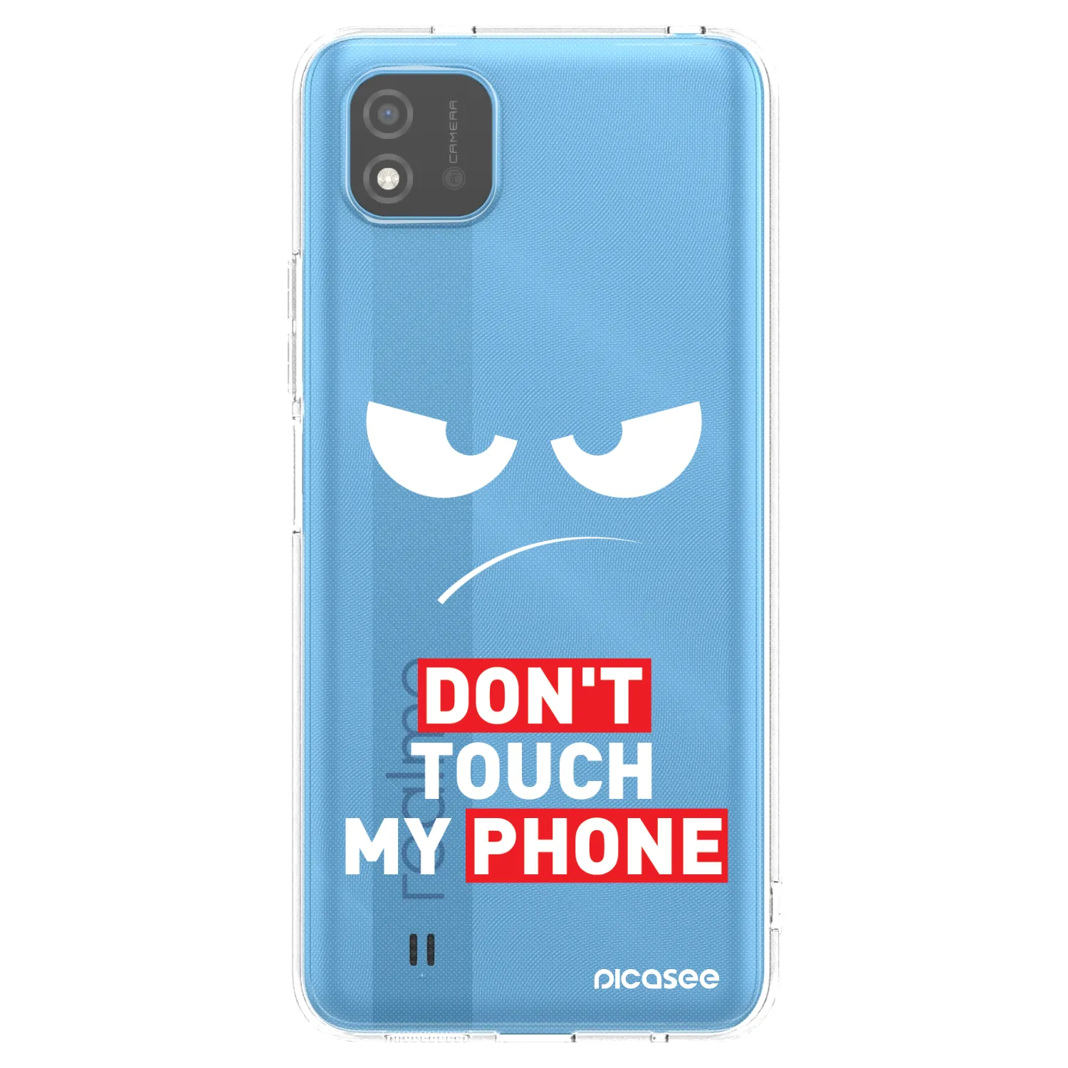 Picasee silikónový prehľadný obal pre Realme C11 (2021) - Angry Eyes - Transparent
