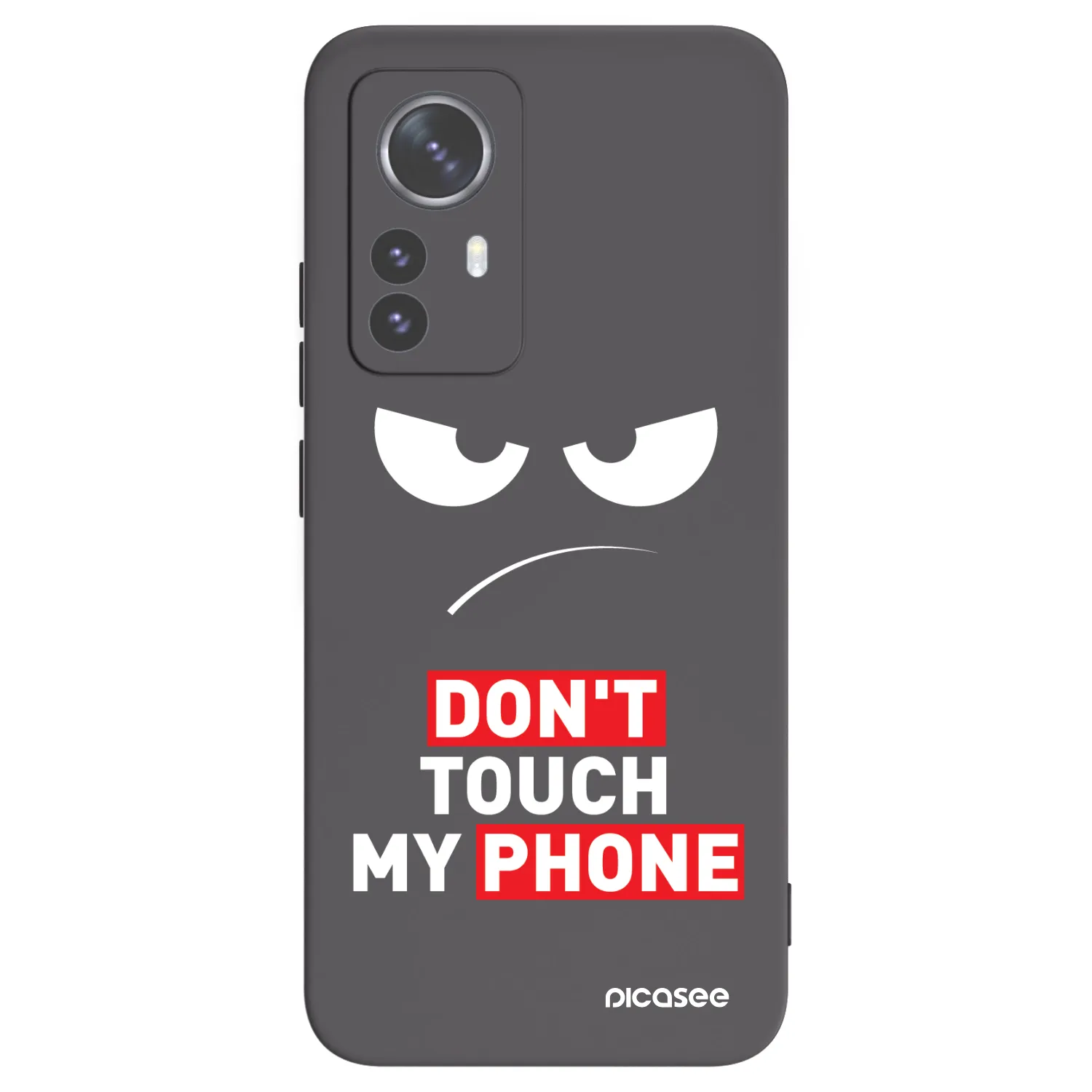 Picasee silikónový čierny obal pre Xiaomi 12 Pro - Angry Eyes - Transparent