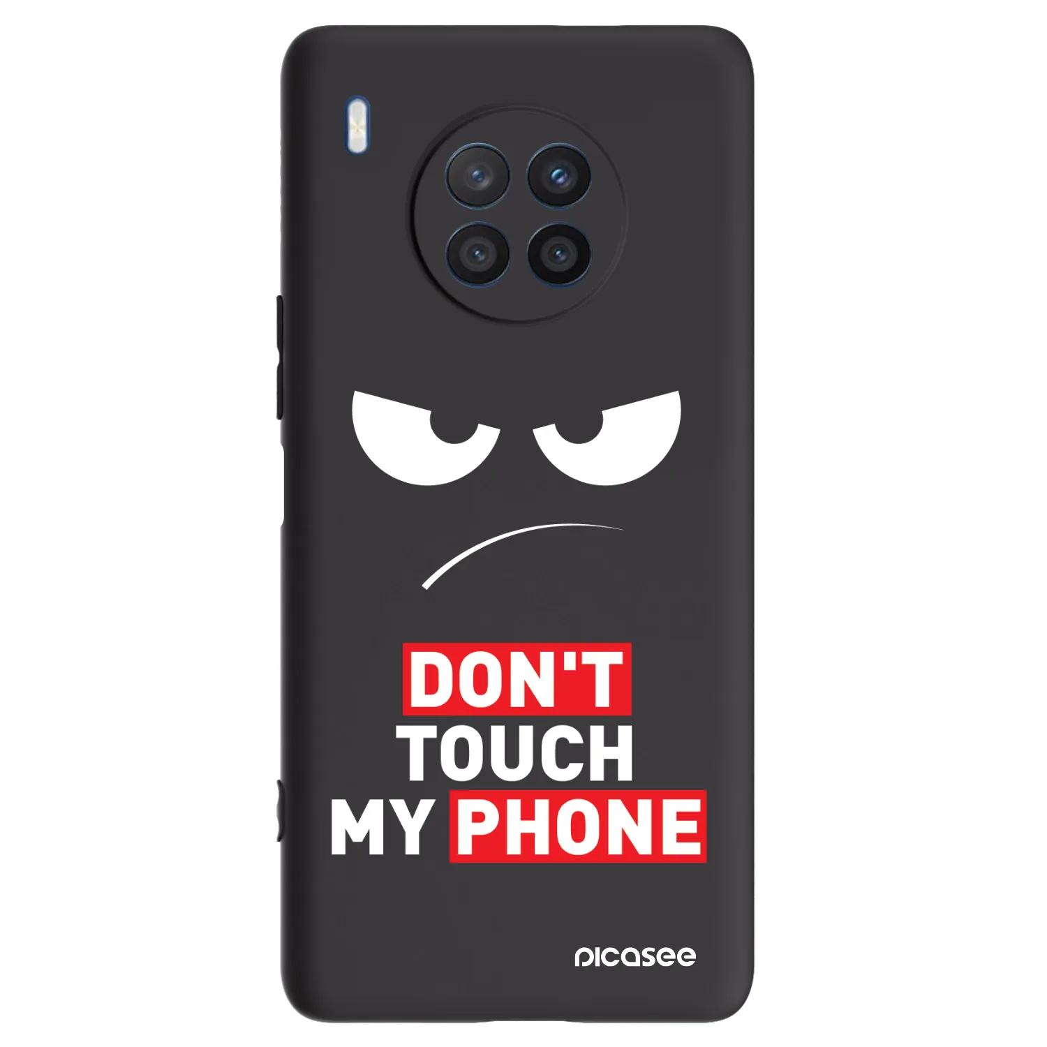 Picasee silikónový čierny obal pre Honor 50 Lite - Angry Eyes - Transparent