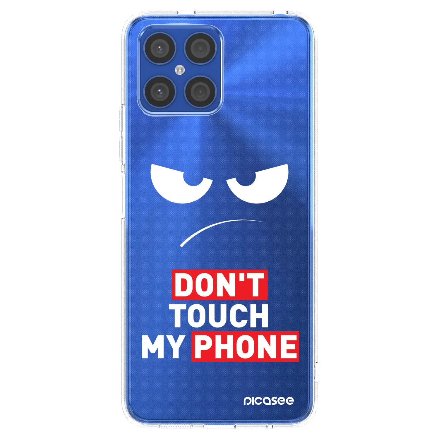 Picasee silikónový prehľadný obal pre Honor X8 4G - Angry Eyes - Transparent
