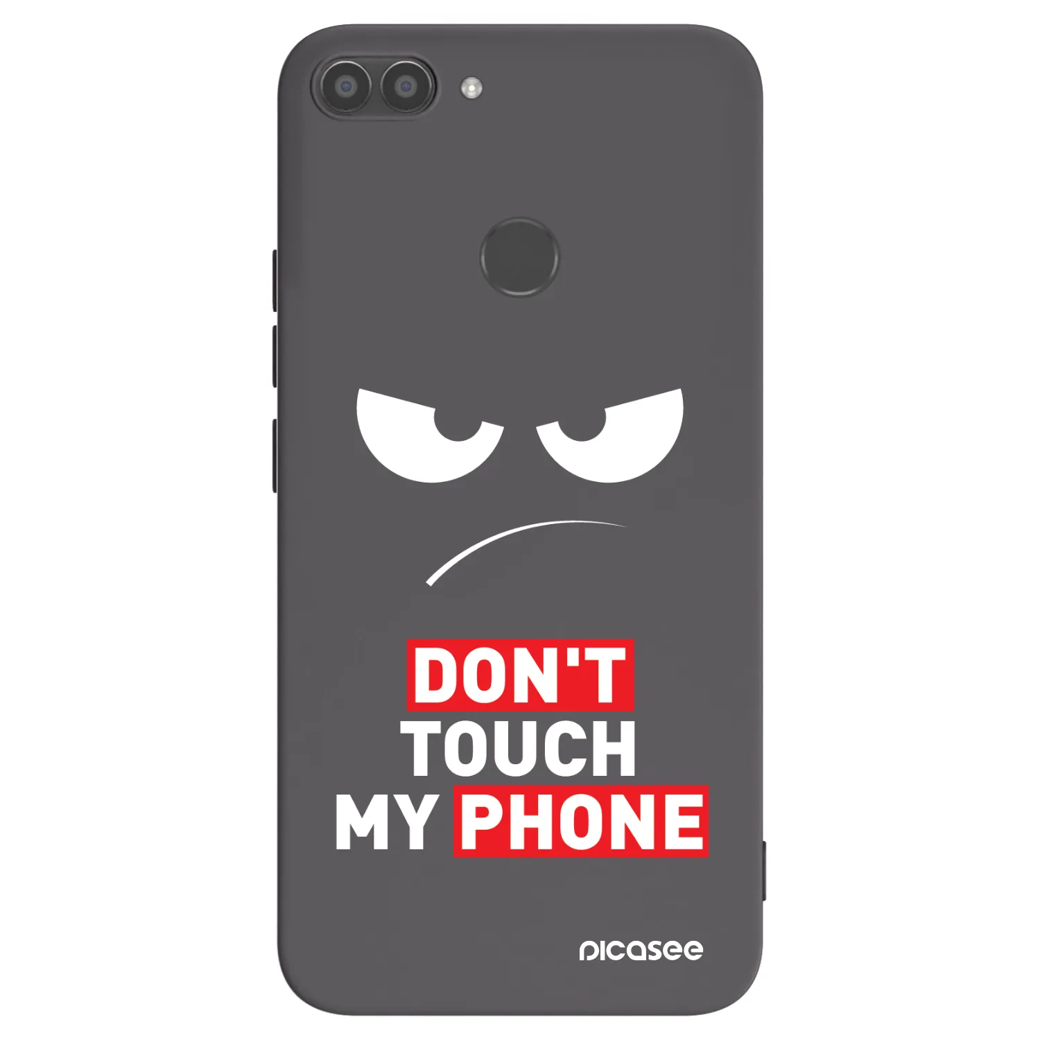 Picasee silikónový čierny obal pre Huawei P Smart - Angry Eyes - Transparent