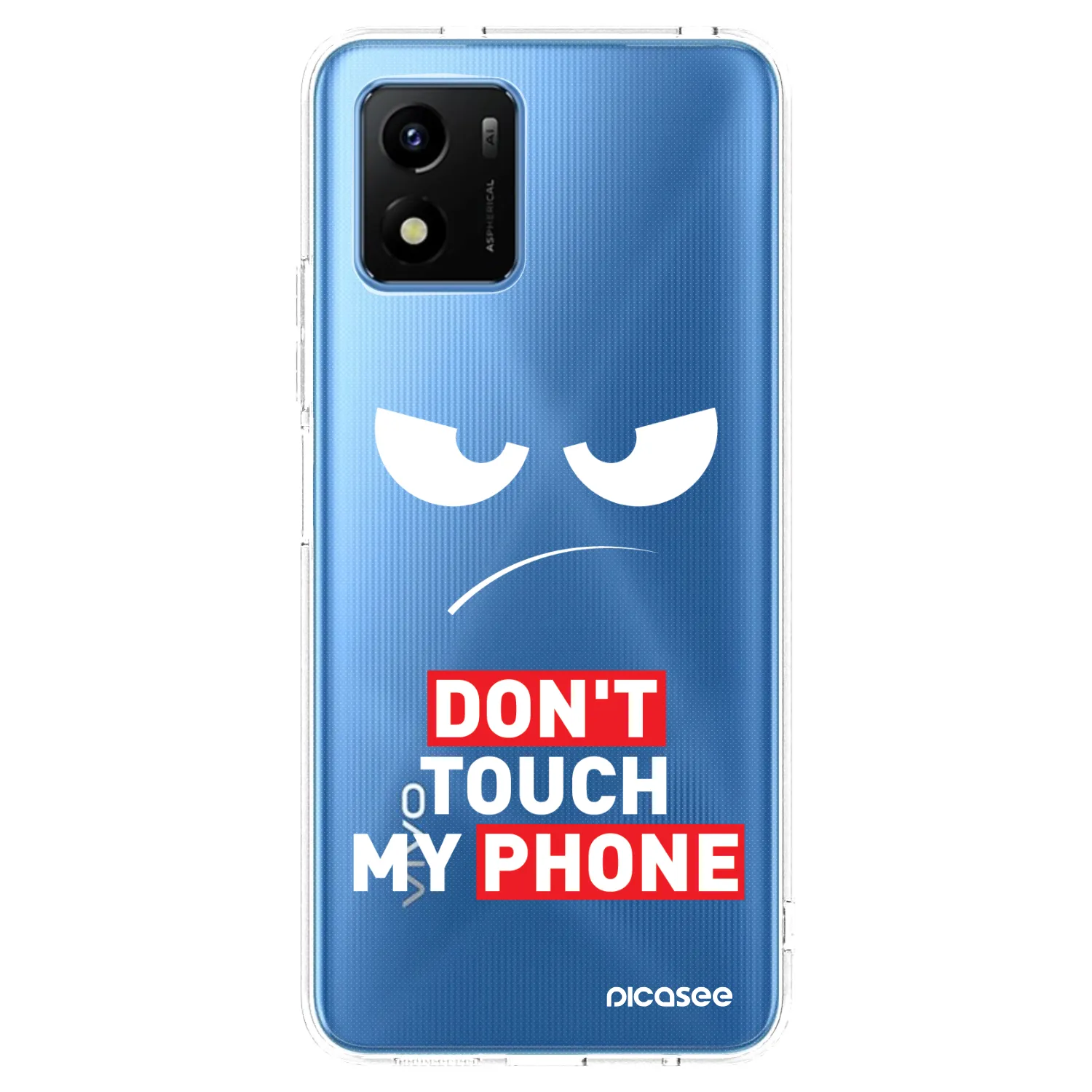 Picasee silikónový prehľadný obal pre Vivo Y01 - Angry Eyes - Transparent