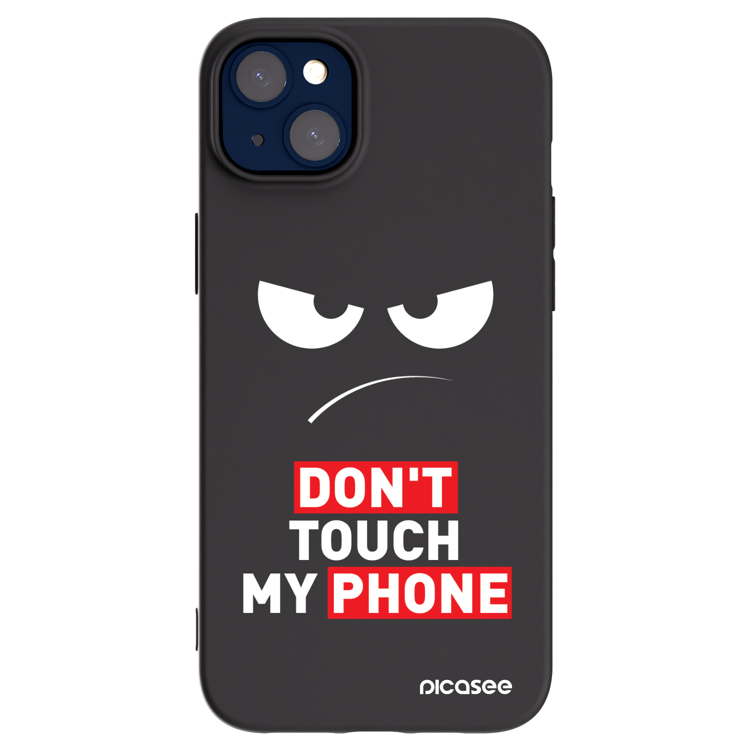 Picasee silikónový čierny obal pre Apple iPhone 14 Plus - Angry Eyes - Transparent