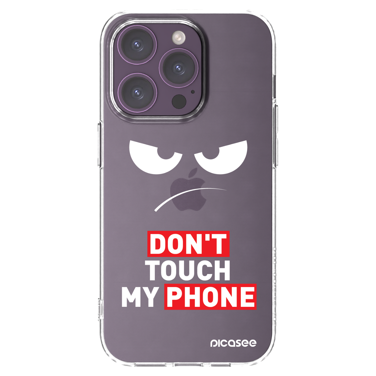 Picasee silikónový prehľadný obal pre Apple iPhone 14 Pro - Angry Eyes - Transparent