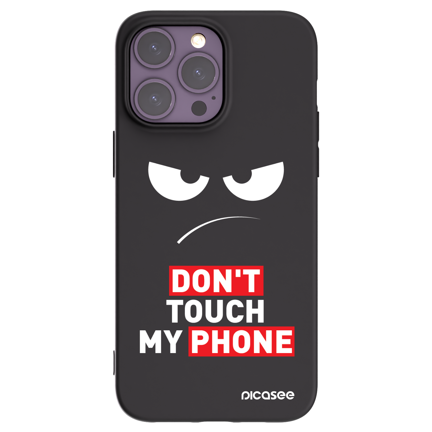 Picasee silikónový čierny obal pre Apple iPhone 14 Pro Max - Angry Eyes - Transparent