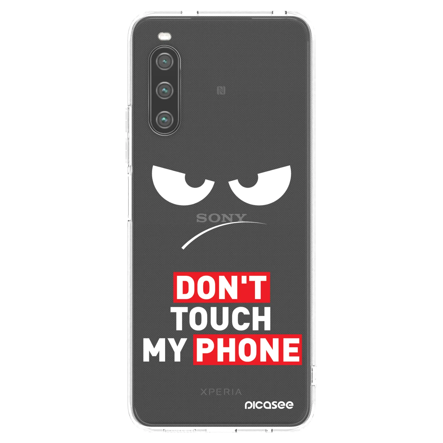 Picasee silikónový prehľadný obal pre Sony Xperia 10 IV 5G - Angry Eyes - Transparent
