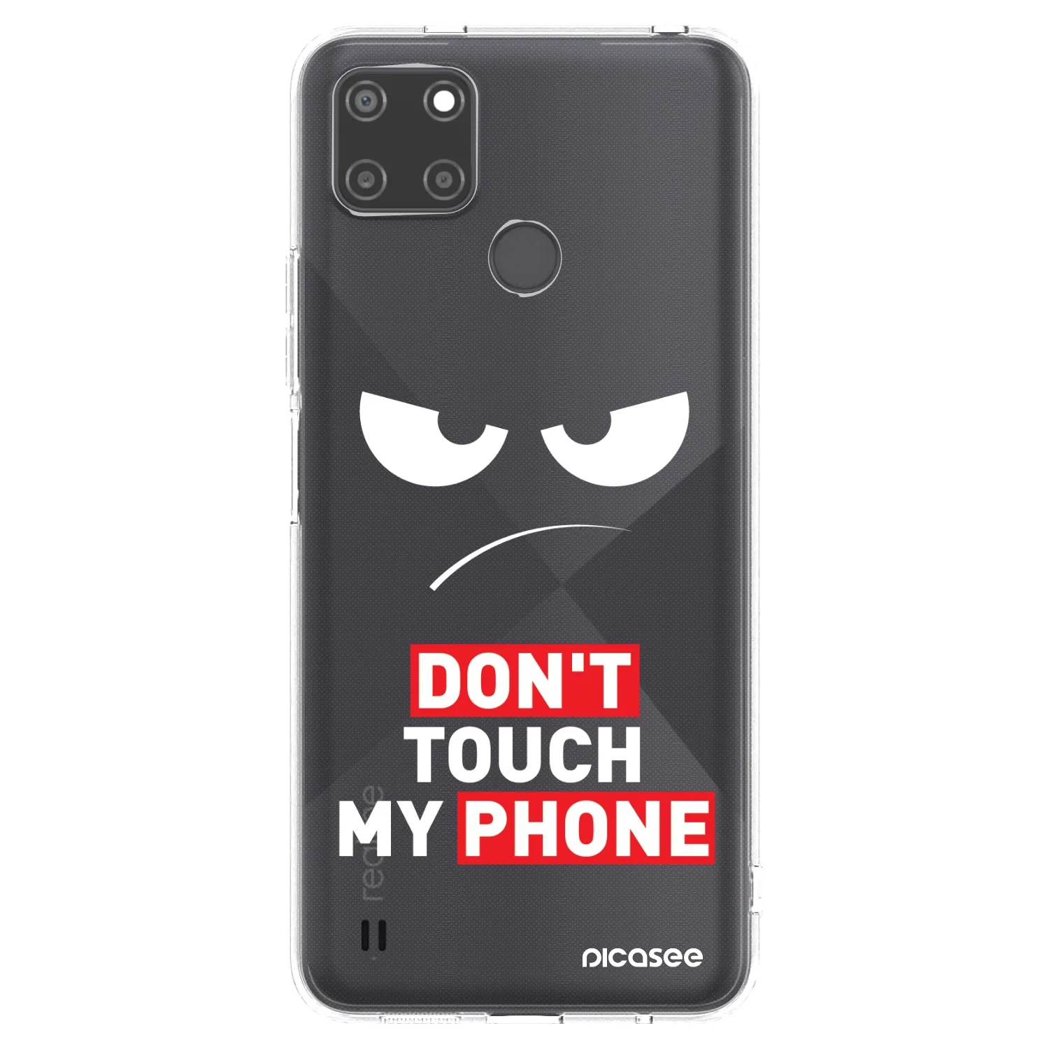 Picasee silikónový prehľadný obal pre Realme C21Y - Angry Eyes - Transparent
