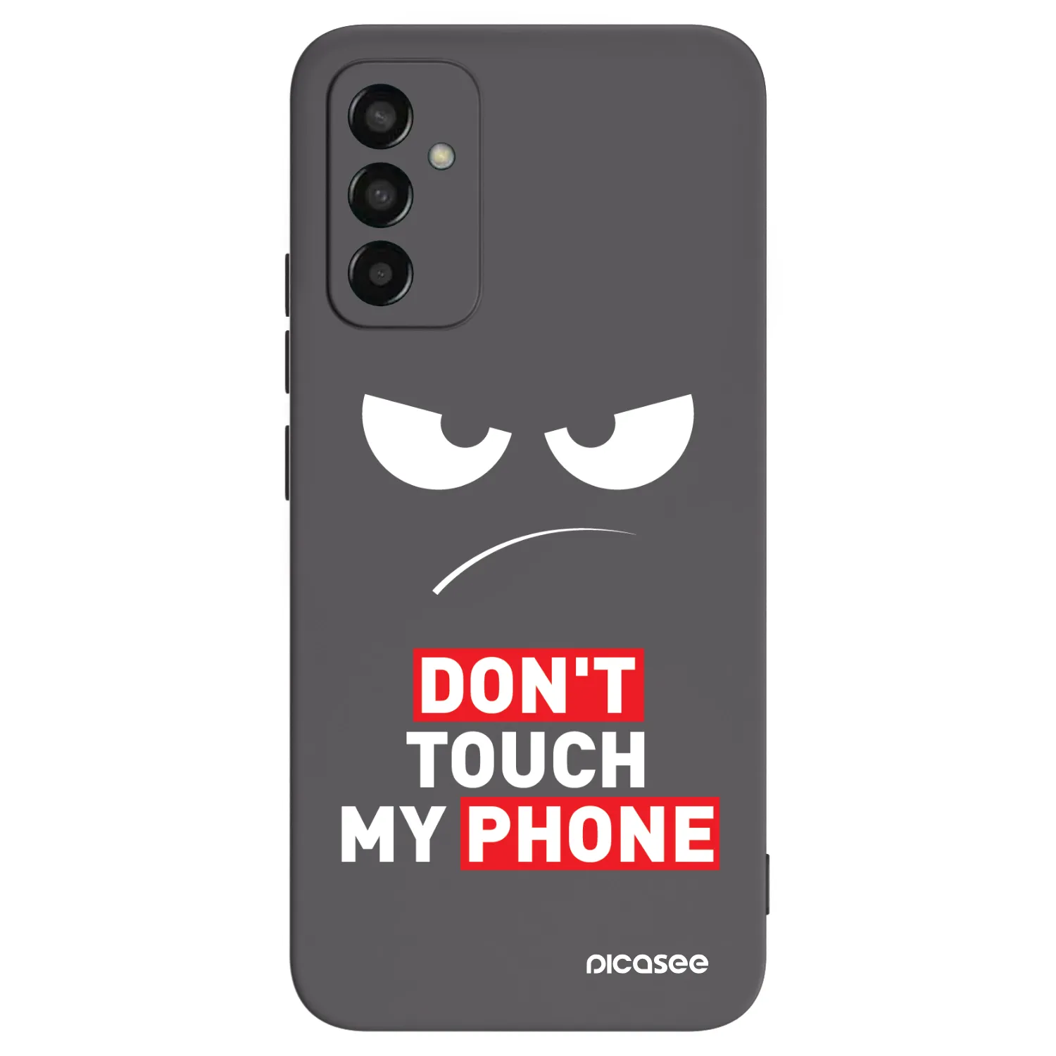 Picasee silikónový čierny obal pre Samsung Galaxy M13 M135F - Angry Eyes - Transparent