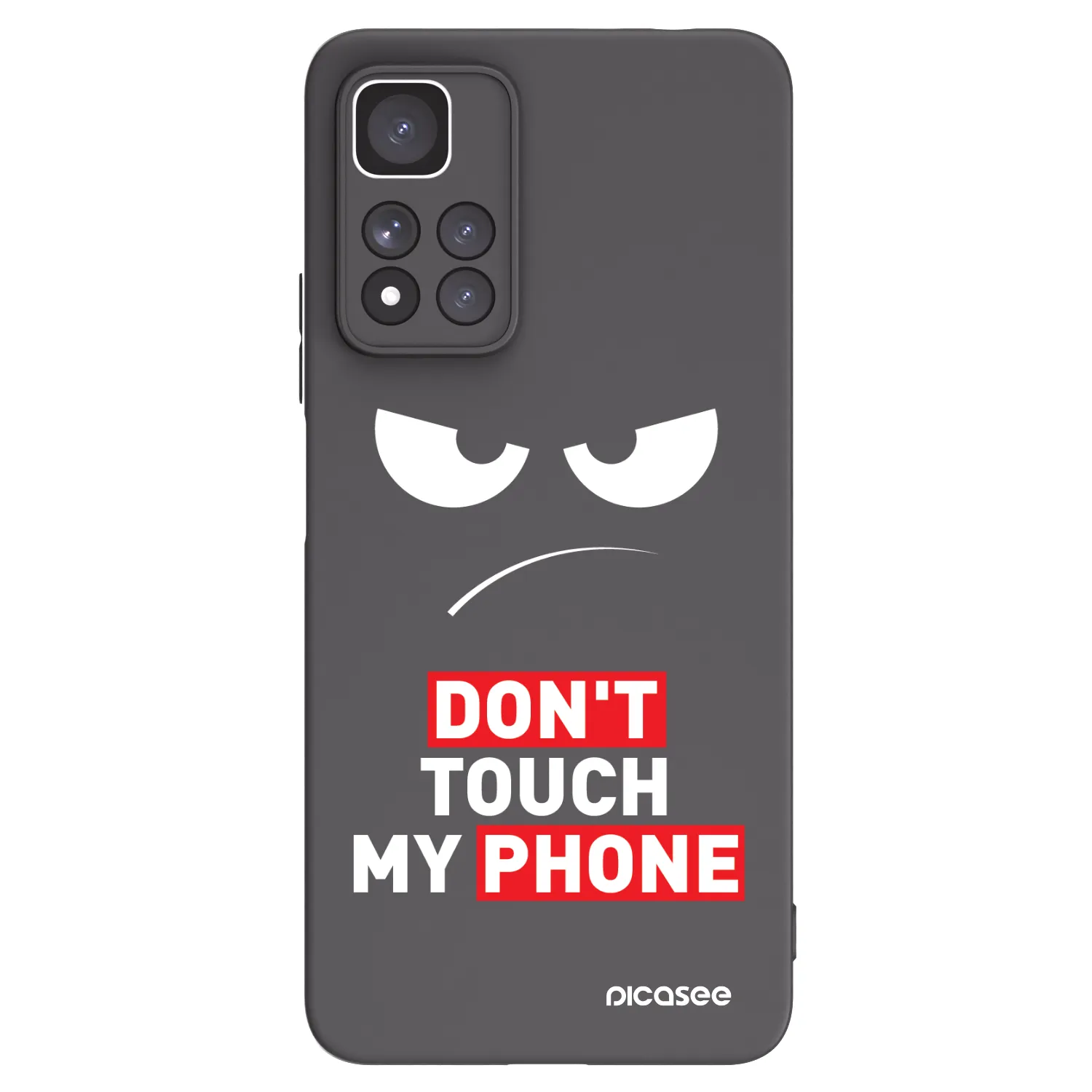 Picasee silikónový čierny obal pre Xiaomi Redmi Note 11 Pro+ 5G - Angry Eyes - Transparent