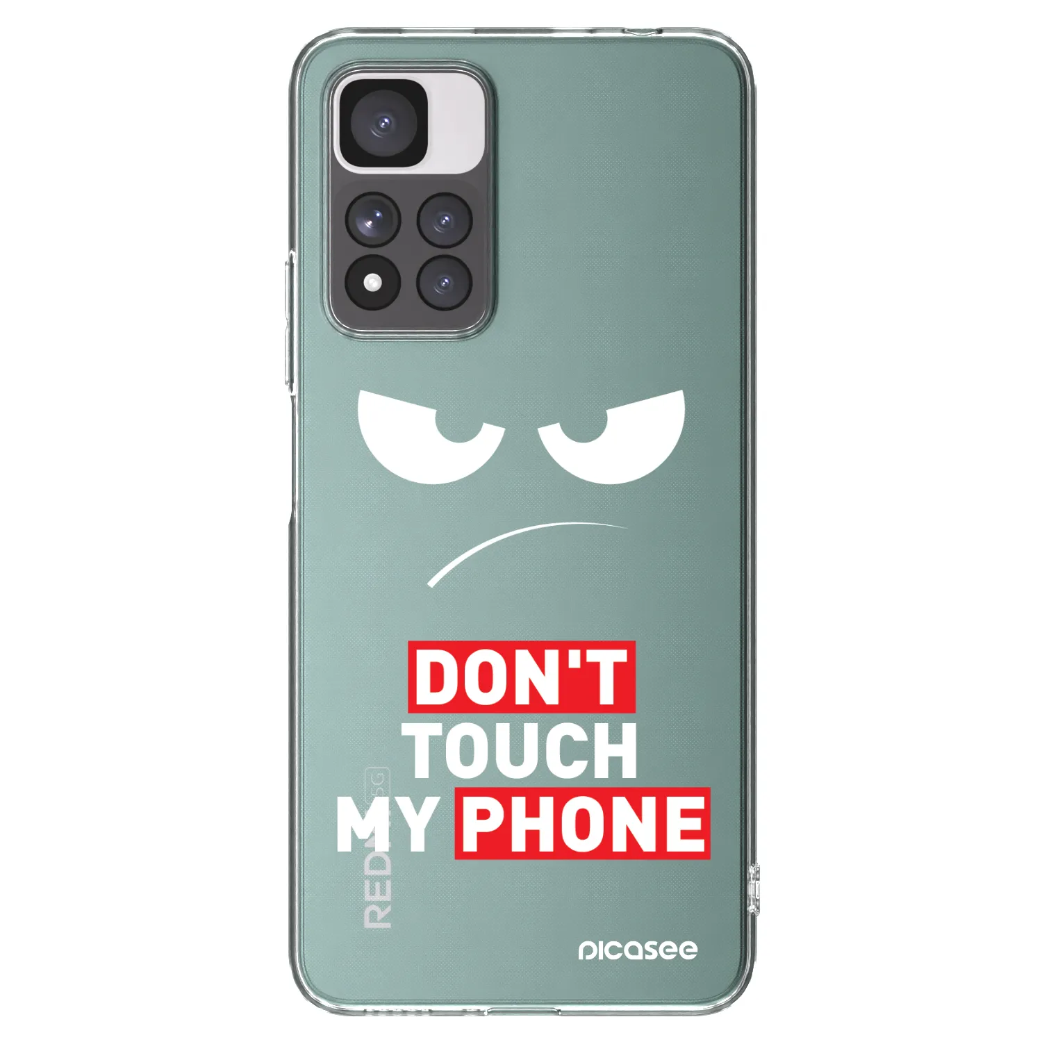 Picasee silikónový prehľadný obal pre Xiaomi Redmi Note 11 Pro+ 5G - Angry Eyes - Transparent