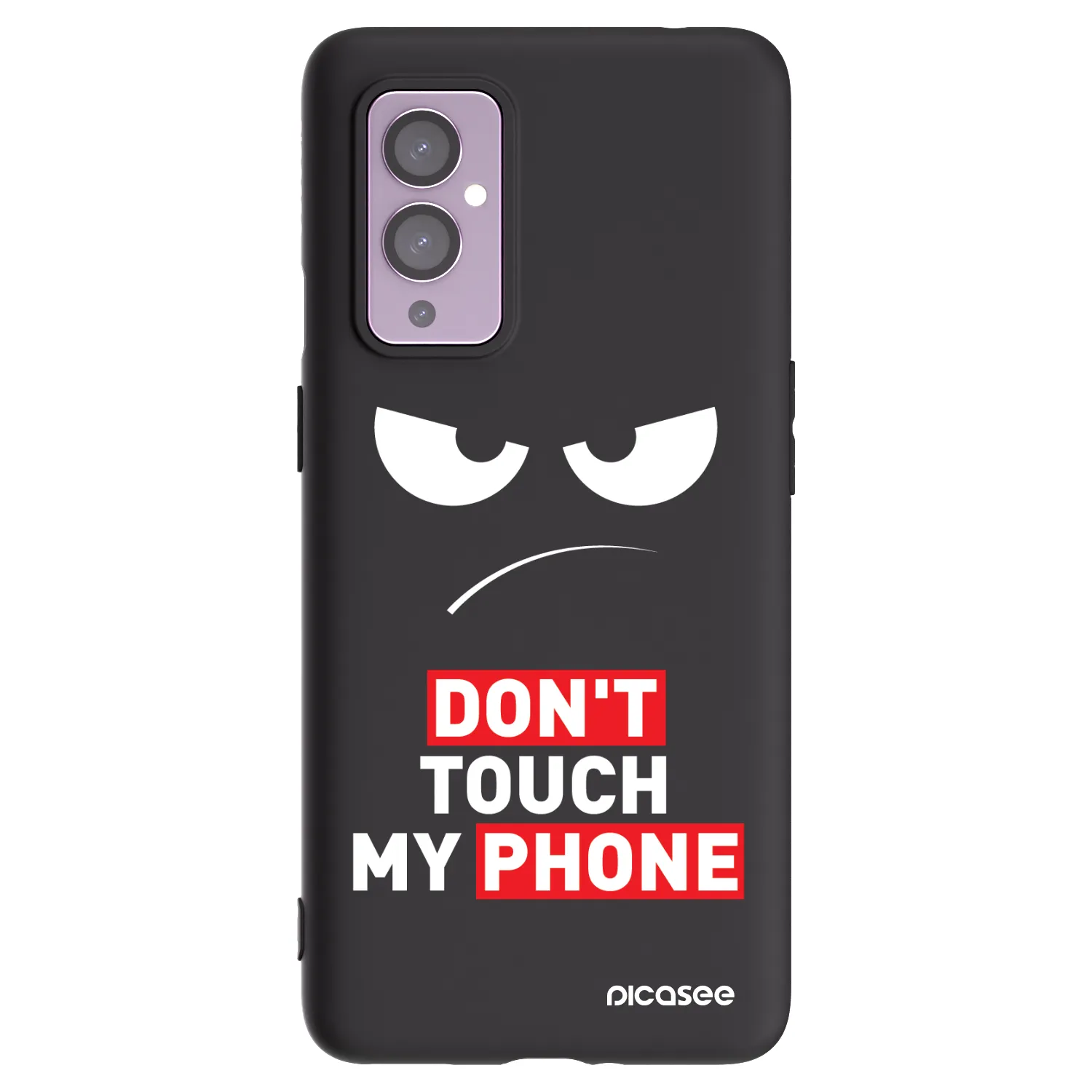 Picasee silikónový čierny obal pre OnePlus 9 - Angry Eyes - Transparent