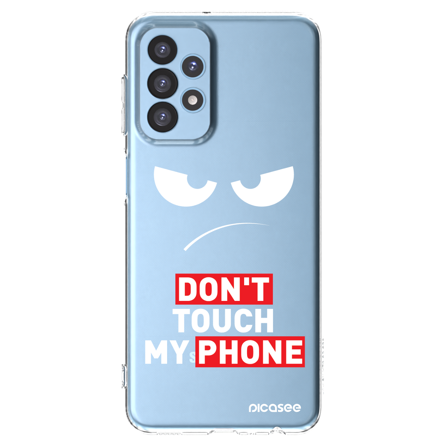 Picasee silikónový prehľadný obal pre Samsung Galaxy A23 A235F 4G - Angry Eyes - Transparent