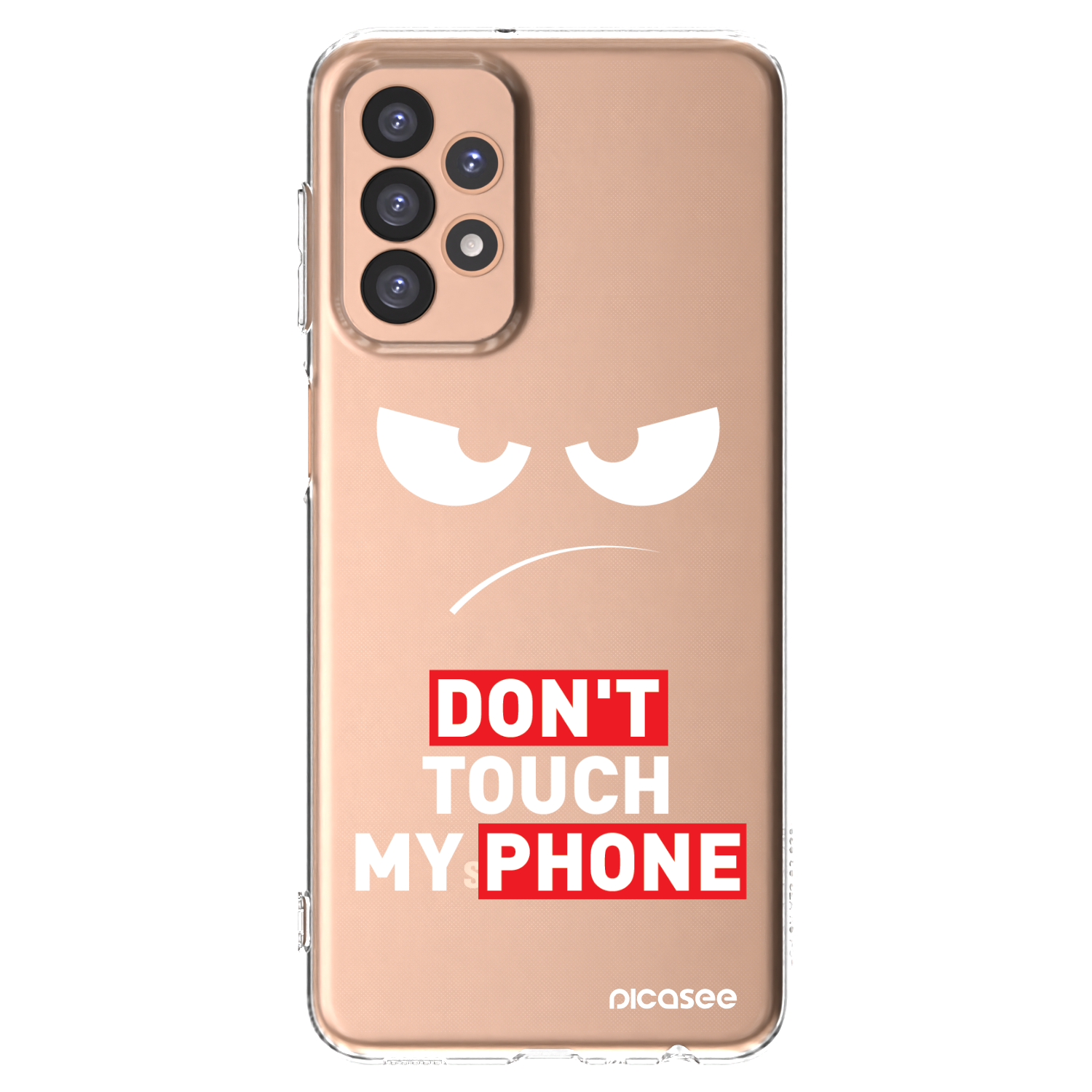 Silikónový prehľadný obal pre Samsung Galaxy A23 A236B 5G - Angry Eyes - Transparent