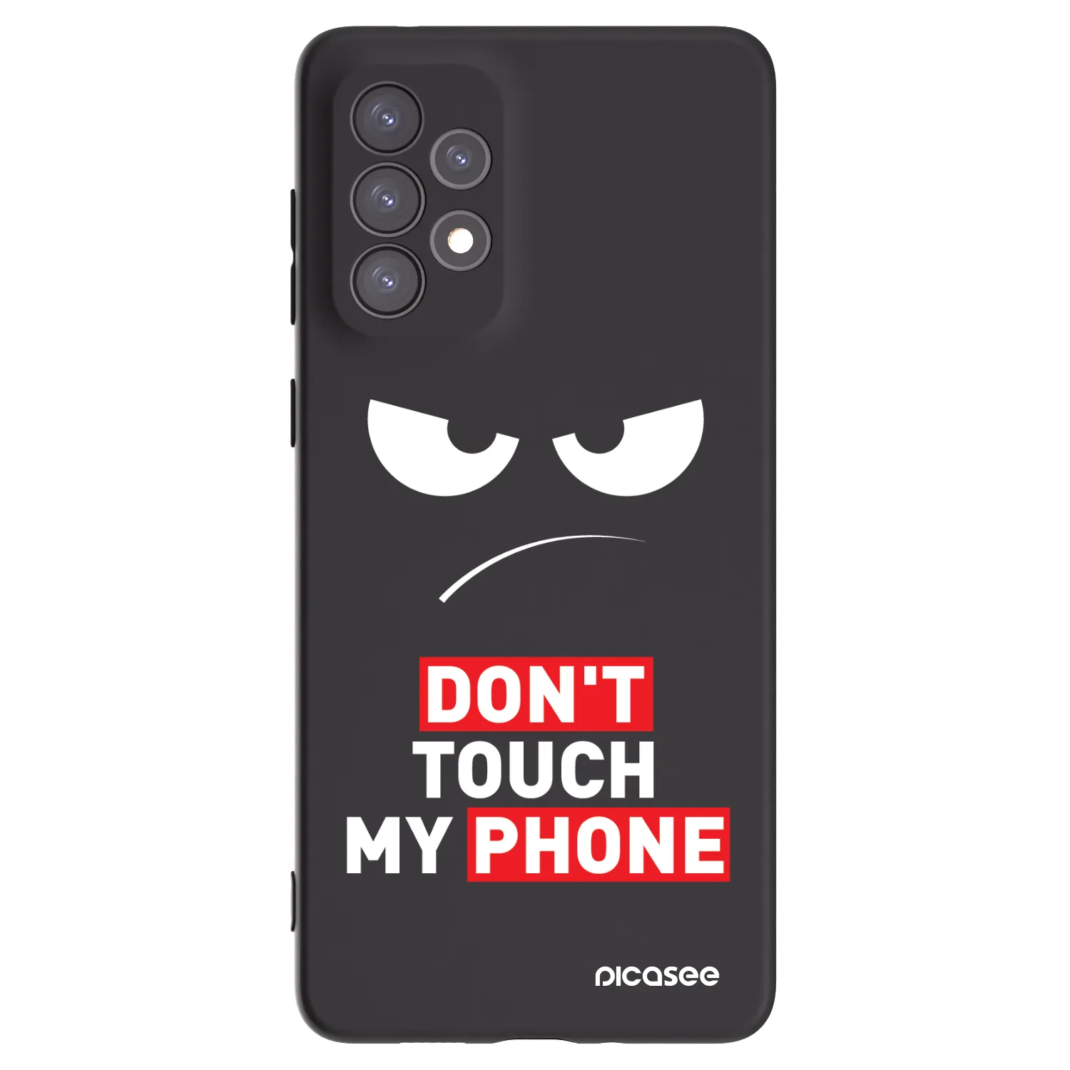 Picasee silikónový čierny obal pre Samsung Galaxy A73 5G - Angry Eyes - Transparent