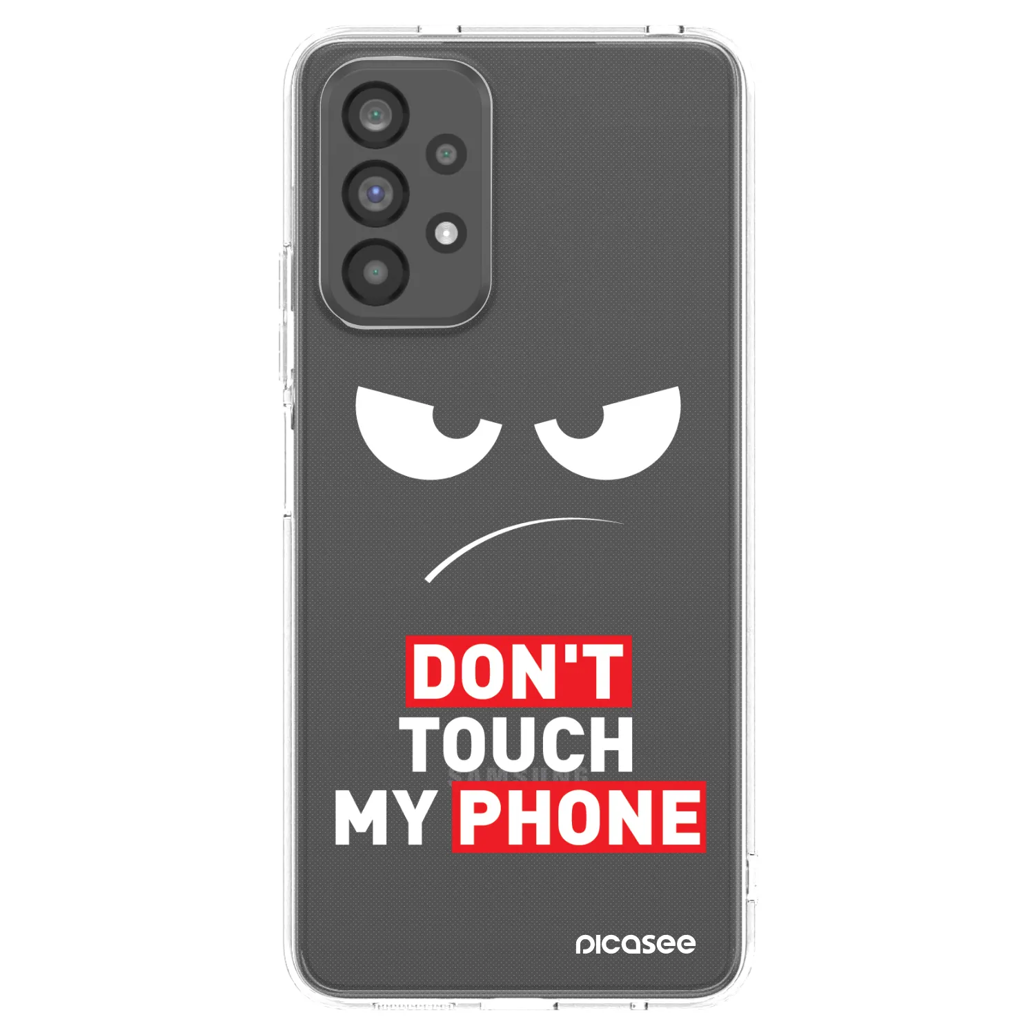 Picasee silikónový prehľadný obal pre Samsung Galaxy A73 5G - Angry Eyes - Transparent