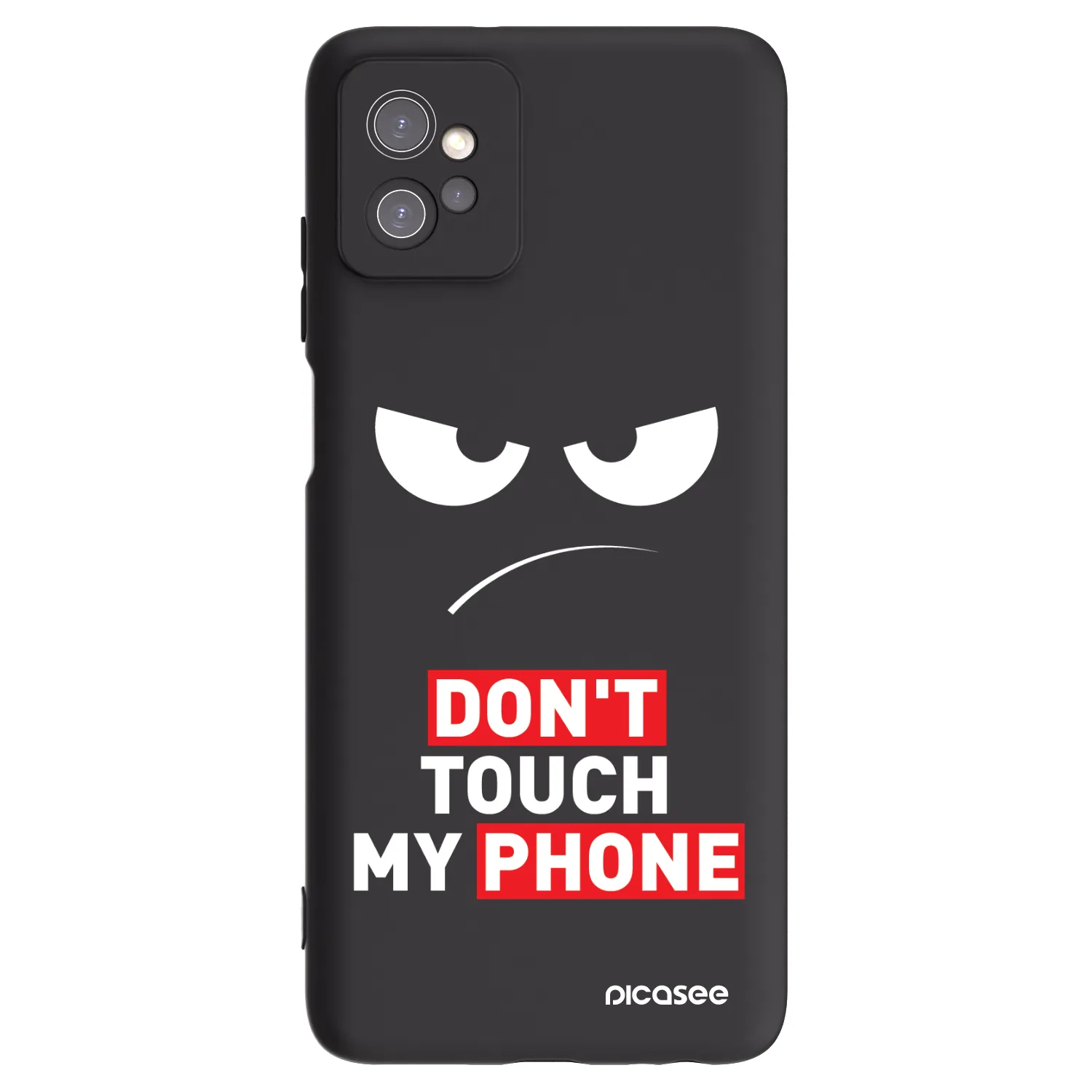 Picasee silikónový čierny obal pre Motorola Moto G32 - Angry Eyes - Transparent