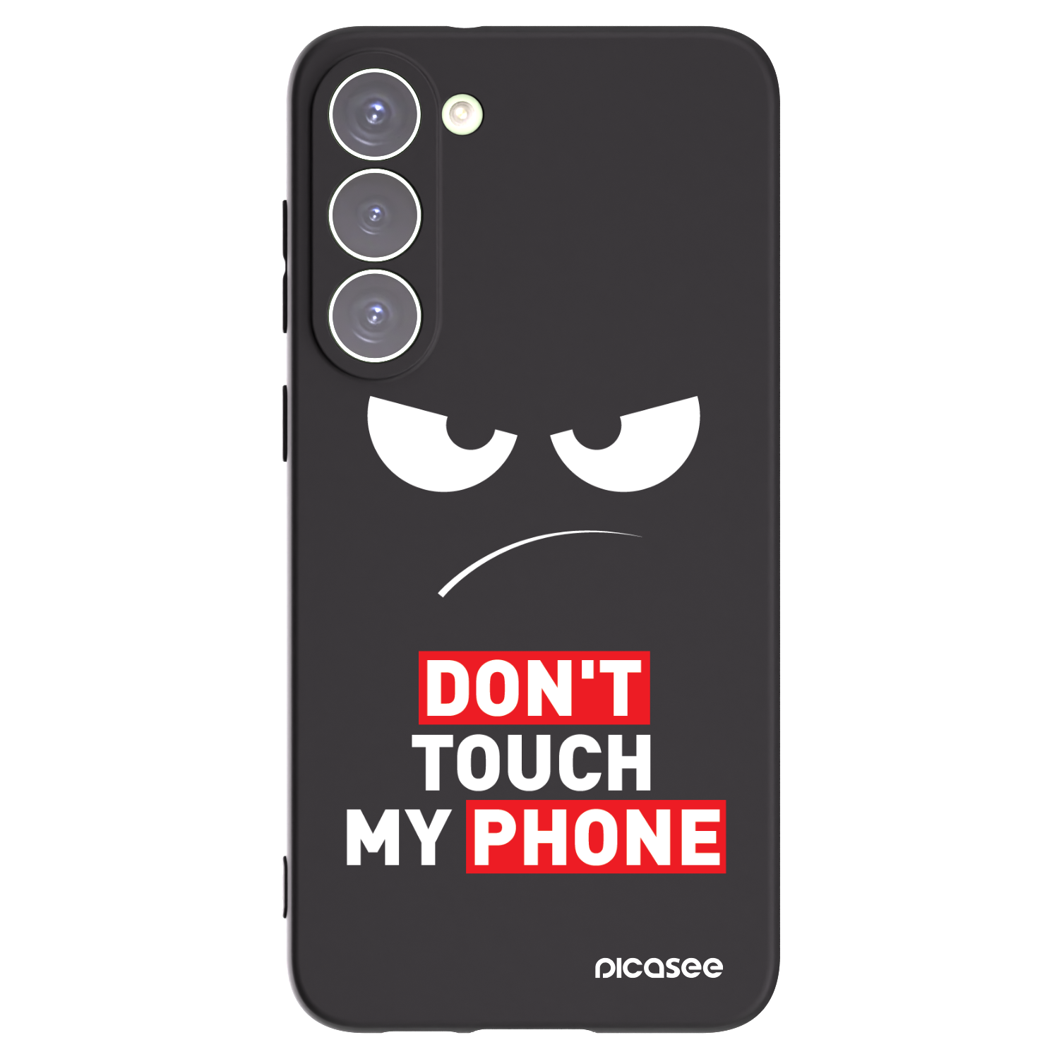 Picasee silikónový čierny obal pre Samsung Galaxy S23+ 5G - Angry Eyes - Transparent