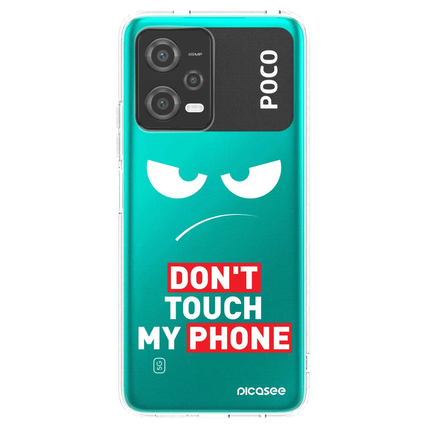 Picasee silikónový prehľadný obal pre Xiaomi Poco X5 - Angry Eyes - Transparent