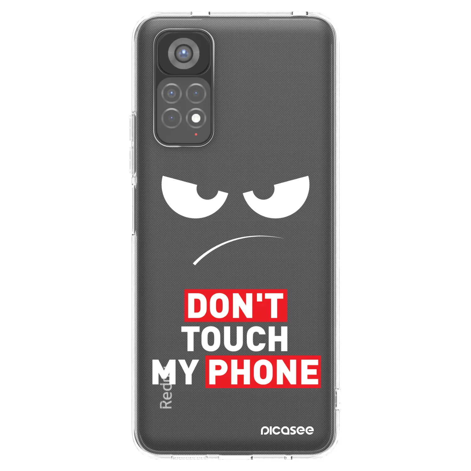 Picasee silikónový prehľadný obal pre Xiaomi Redmi Note 11S 5G - Angry Eyes - Transparent