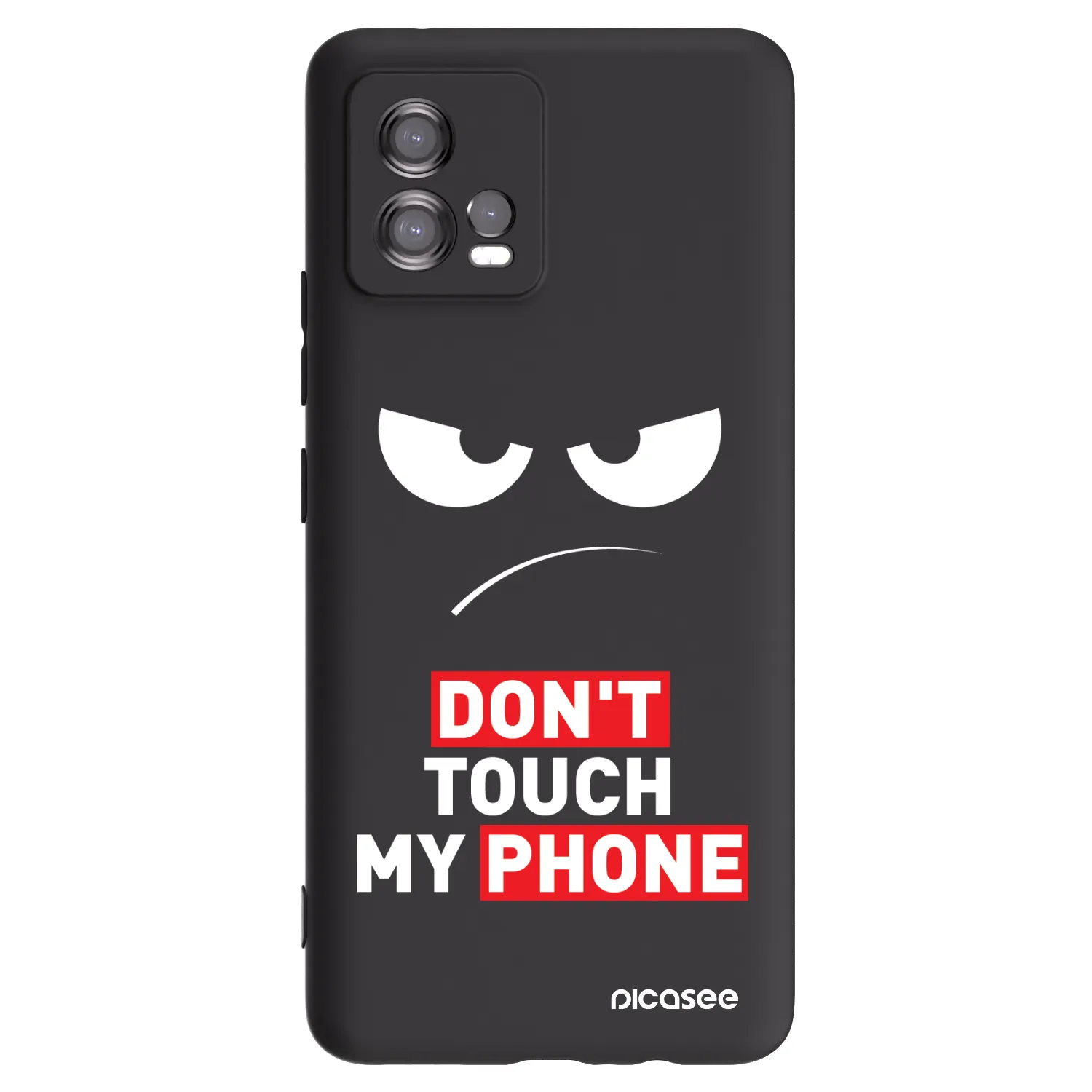 Picasee silikónový čierny obal pre Motorola Moto G72 - Angry Eyes - Transparent