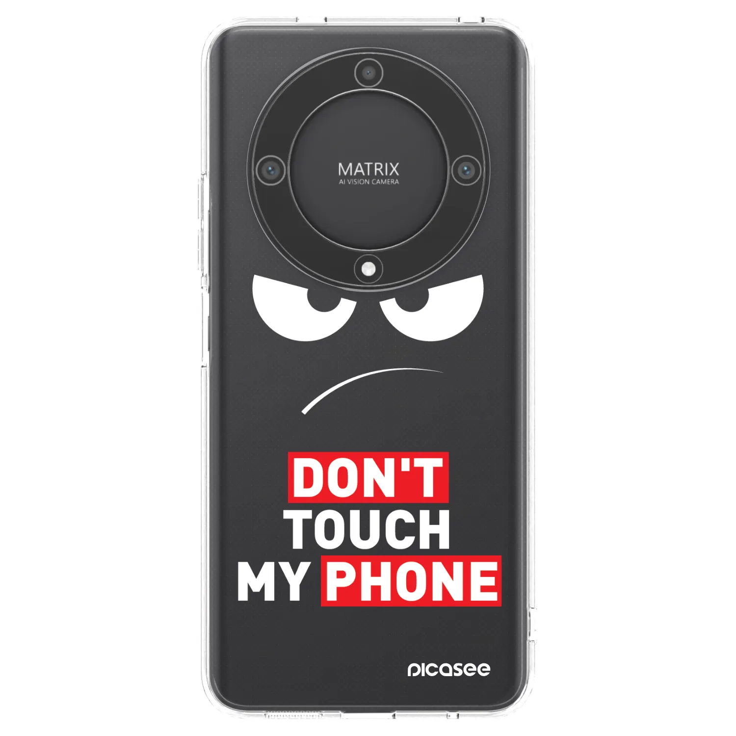 Silikónový prehľadný obal pre Honor Magic5 Lite 5G - Angry Eyes - Transparent