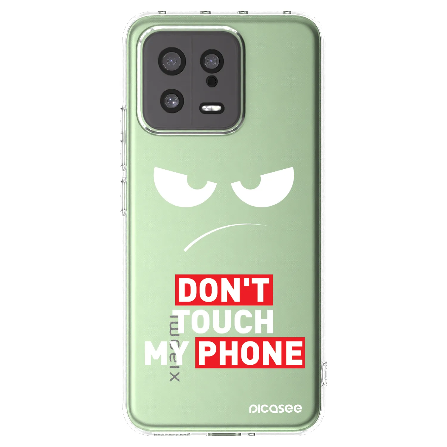 Silikónový prehľadný obal pre Xiaomi 13 - Angry Eyes - Transparent