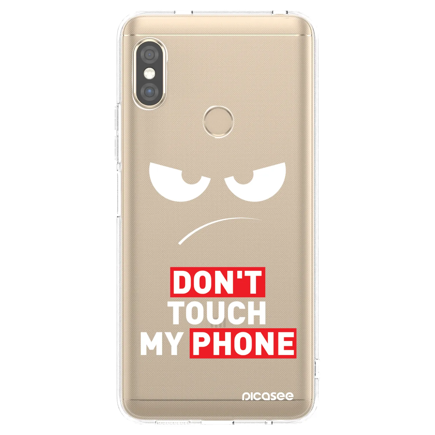 Silikónový prehľadný obal pre Xiaomi Redmi Note 5 Global - Angry Eyes - Transparent
