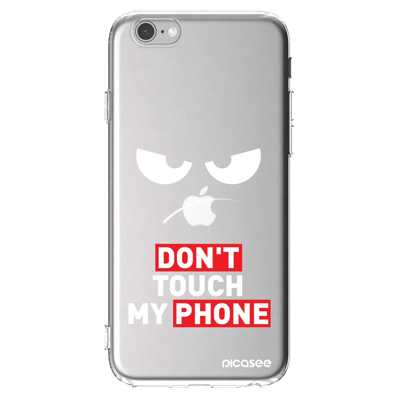 Picasee silikónový prehľadný obal pre Apple iPhone 6/6S - Angry Eyes - Transparent