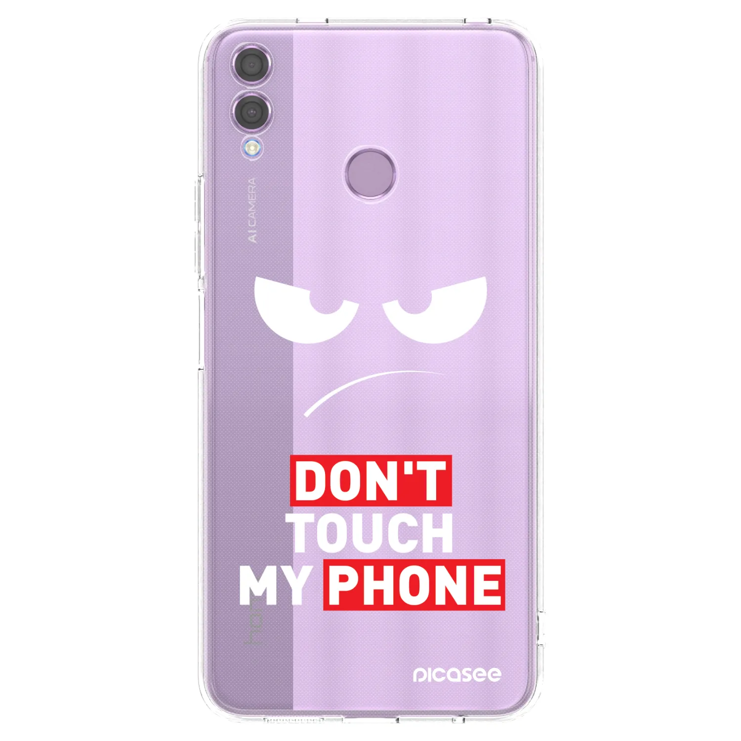 Silikónový prehľadný obal pre Honor 8X - Angry Eyes - Transparent