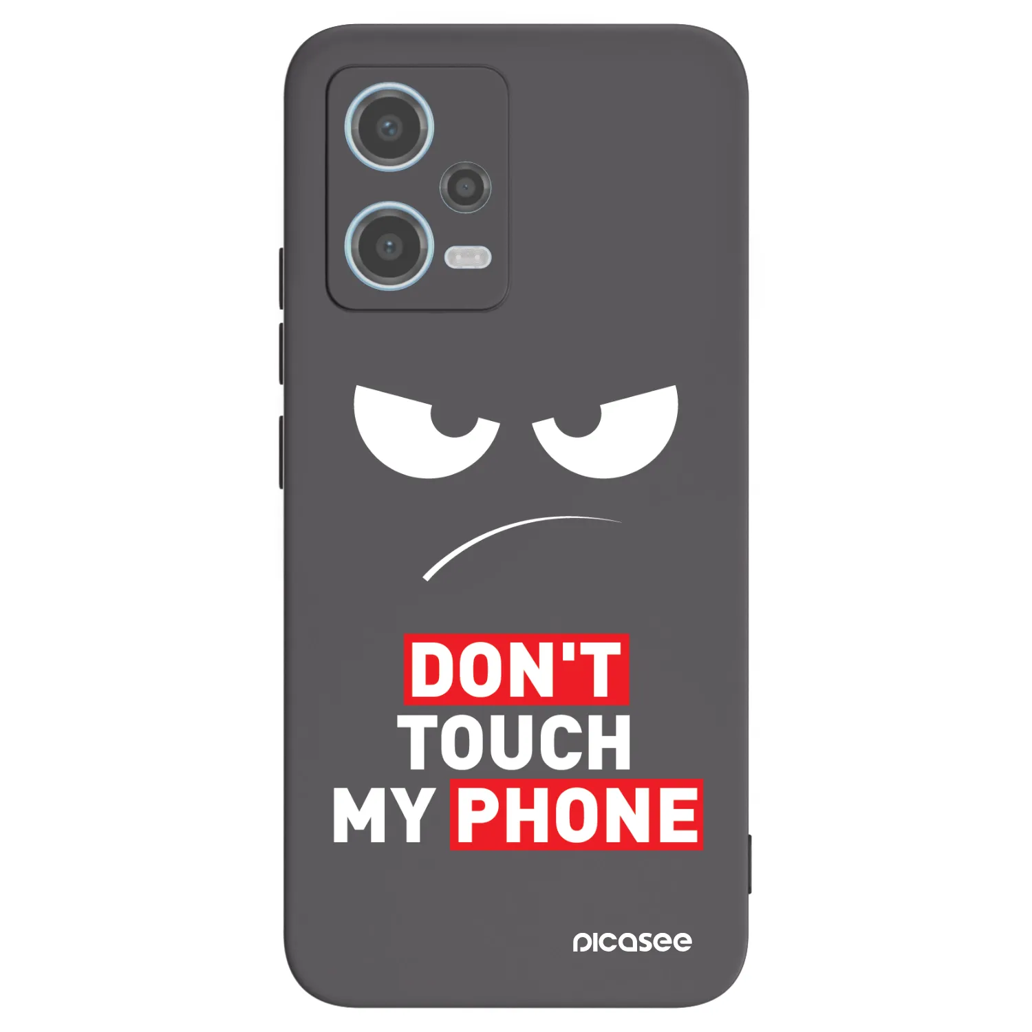 Picasee silikónový čierny obal pre Xiaomi Redmi Note 12 5G - Angry Eyes - Transparent