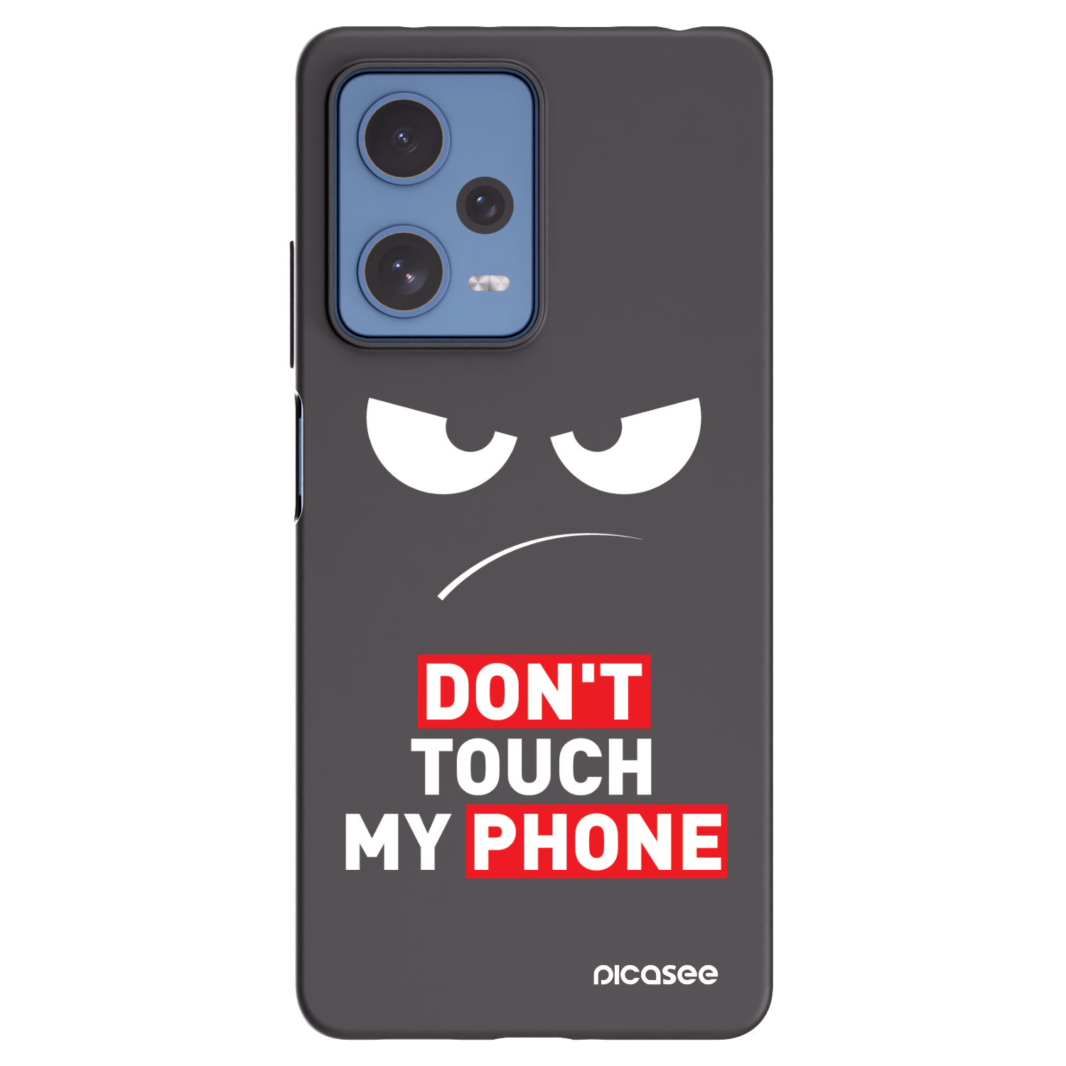 Picasee silikónový čierny obal pre Xiaomi Redmi Note 12 Pro 5G - Angry Eyes - Transparent