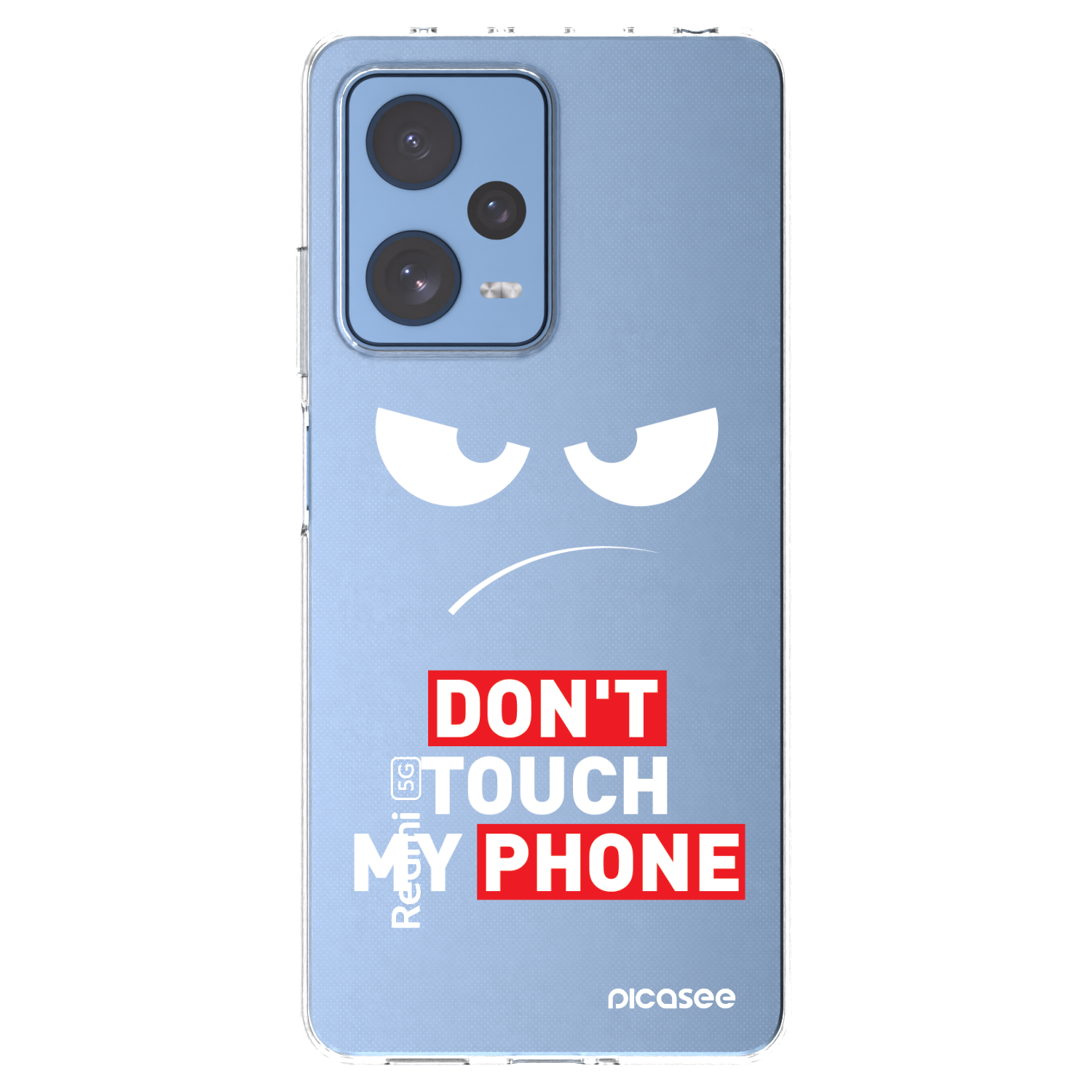 Picasee silikónový prehľadný obal pre Xiaomi Redmi Note 12 Pro 5G - Angry Eyes - Transparent