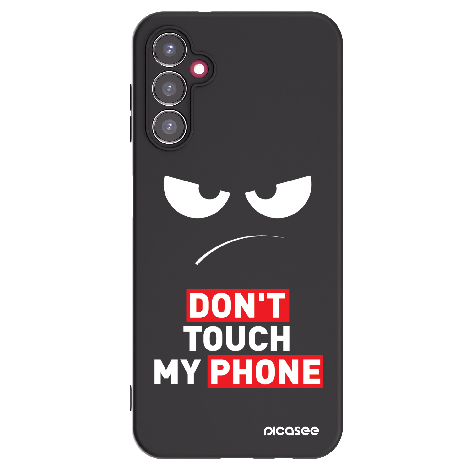 Picasee silikónový čierny obal pre Samsung Galaxy A14 4G A145R - Angry Eyes - Transparent