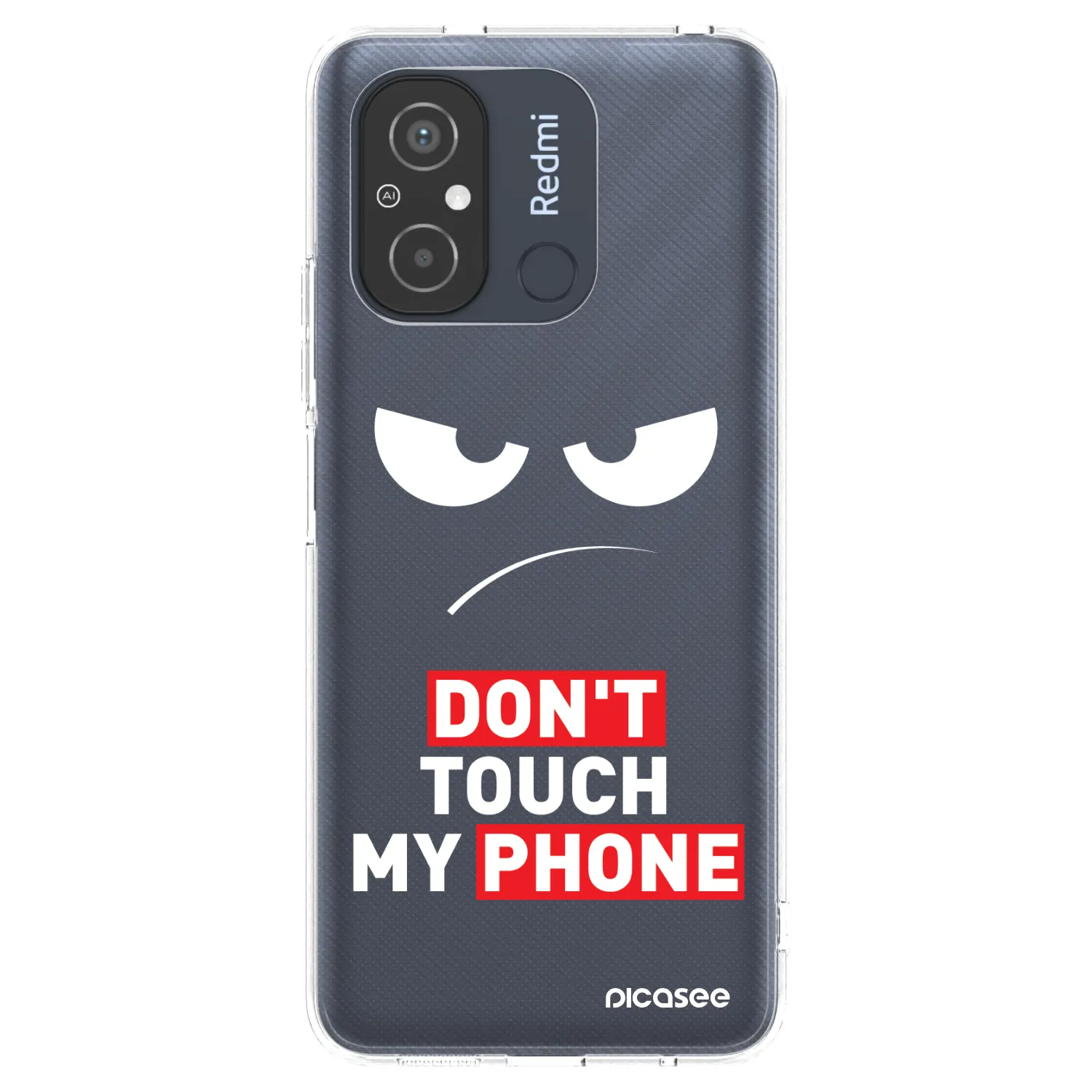 Picasee silikónový prehľadný obal pre Xiaomi Redmi 12C - Angry Eyes - Transparent