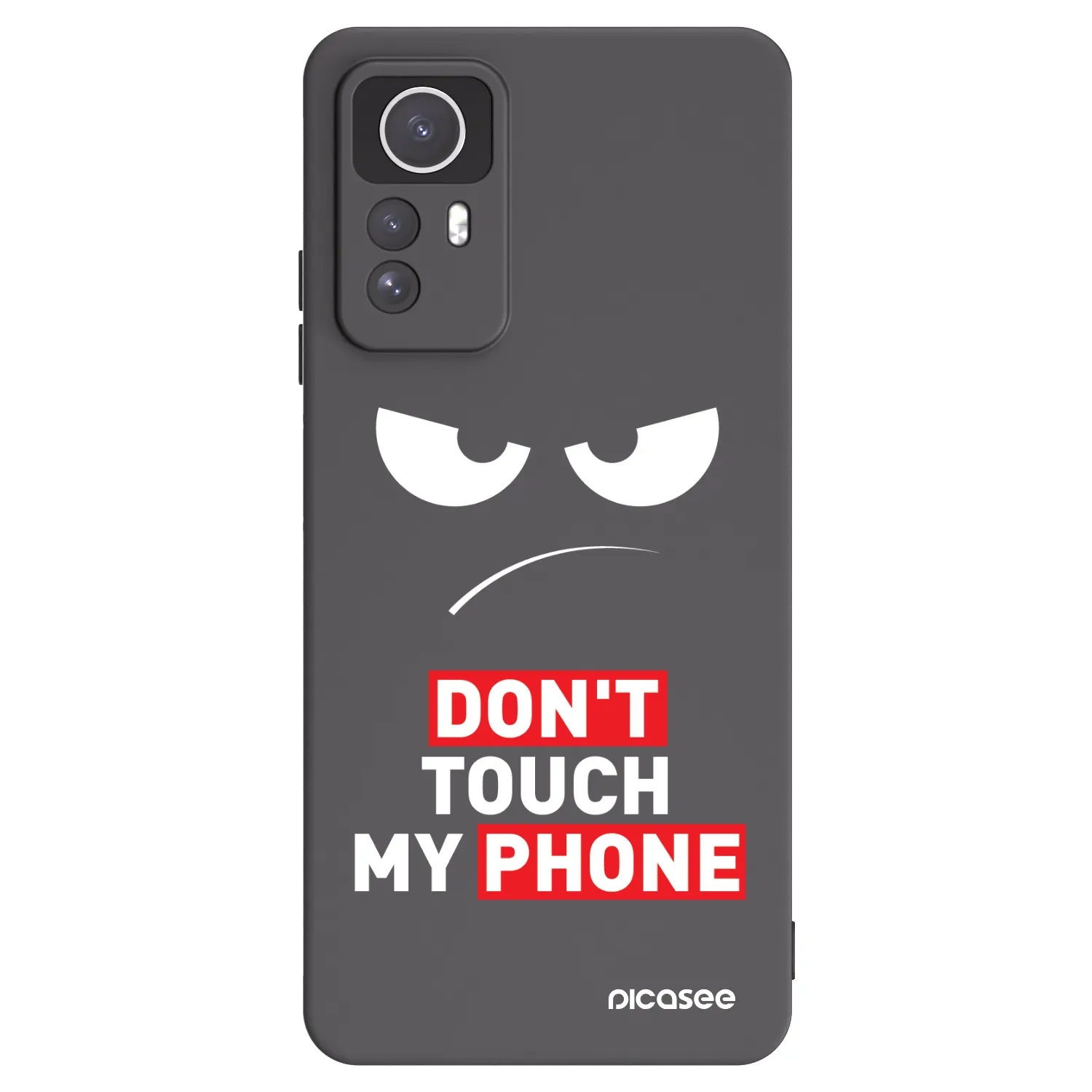 Picasee silikónový čierny obal pre Xiaomi Redmi Note 12S - Angry Eyes - Transparent