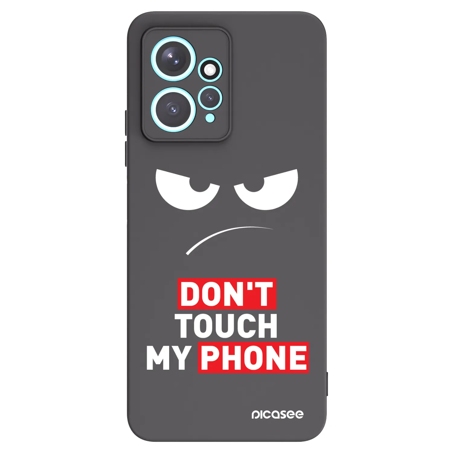 Picasee silikónový čierny obal pre Xiaomi Redmi Note 12 4G - Angry Eyes - Transparent