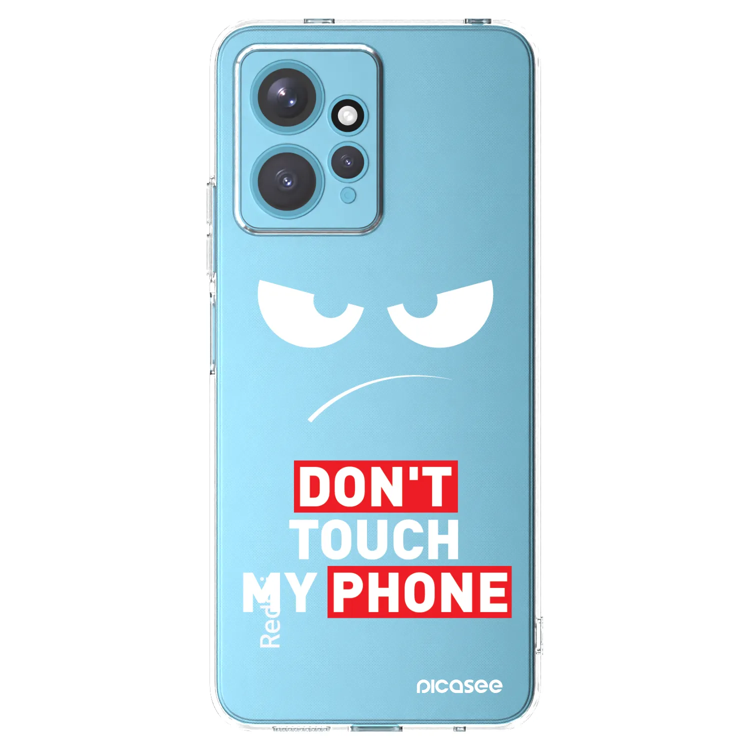 Picasee silikónový prehľadný obal pre Xiaomi Redmi Note 12 4G - Angry Eyes - Transparent