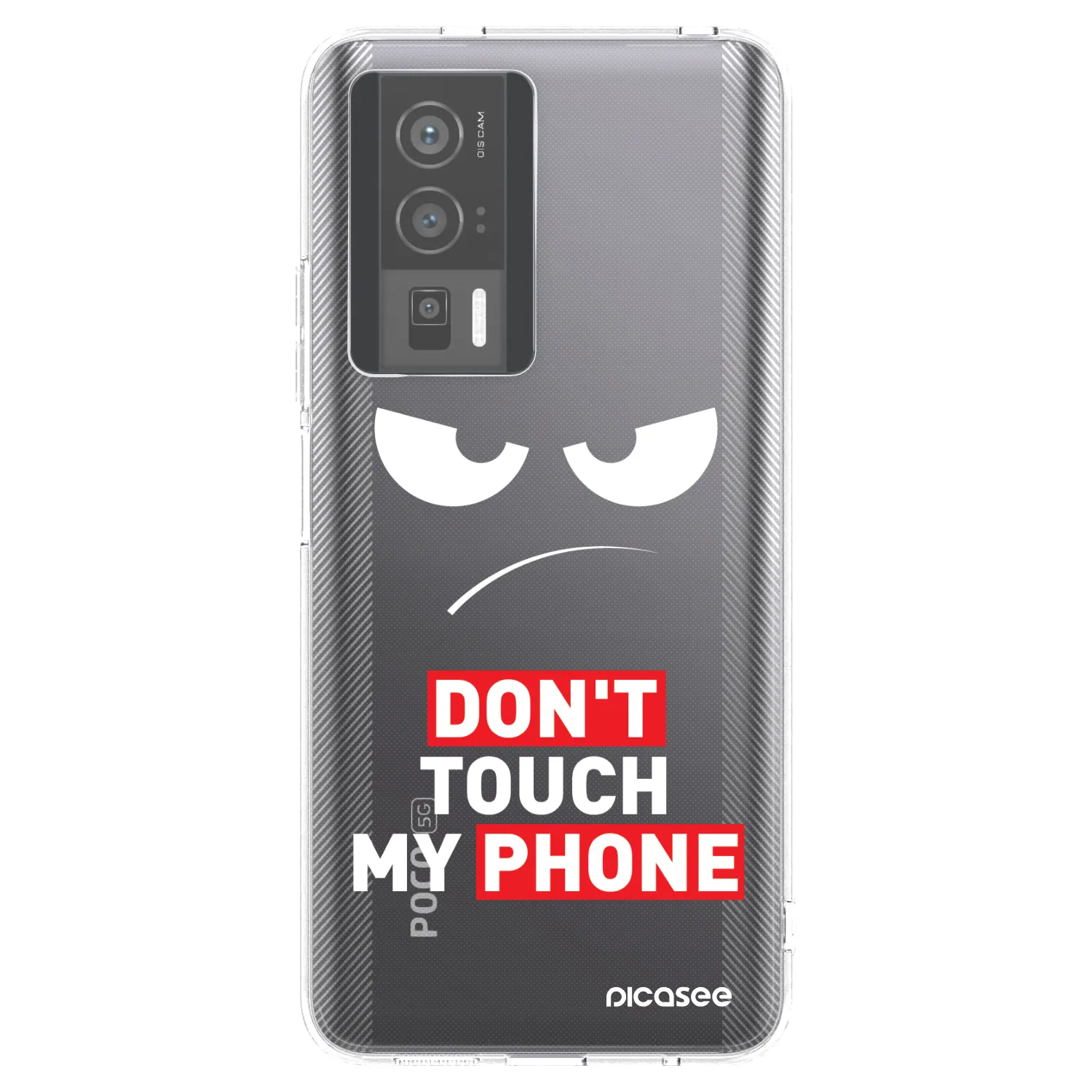 Picasee silikónový prehľadný obal pre Xiaomi Poco F5 Pro 5G - Angry Eyes - Transparent
