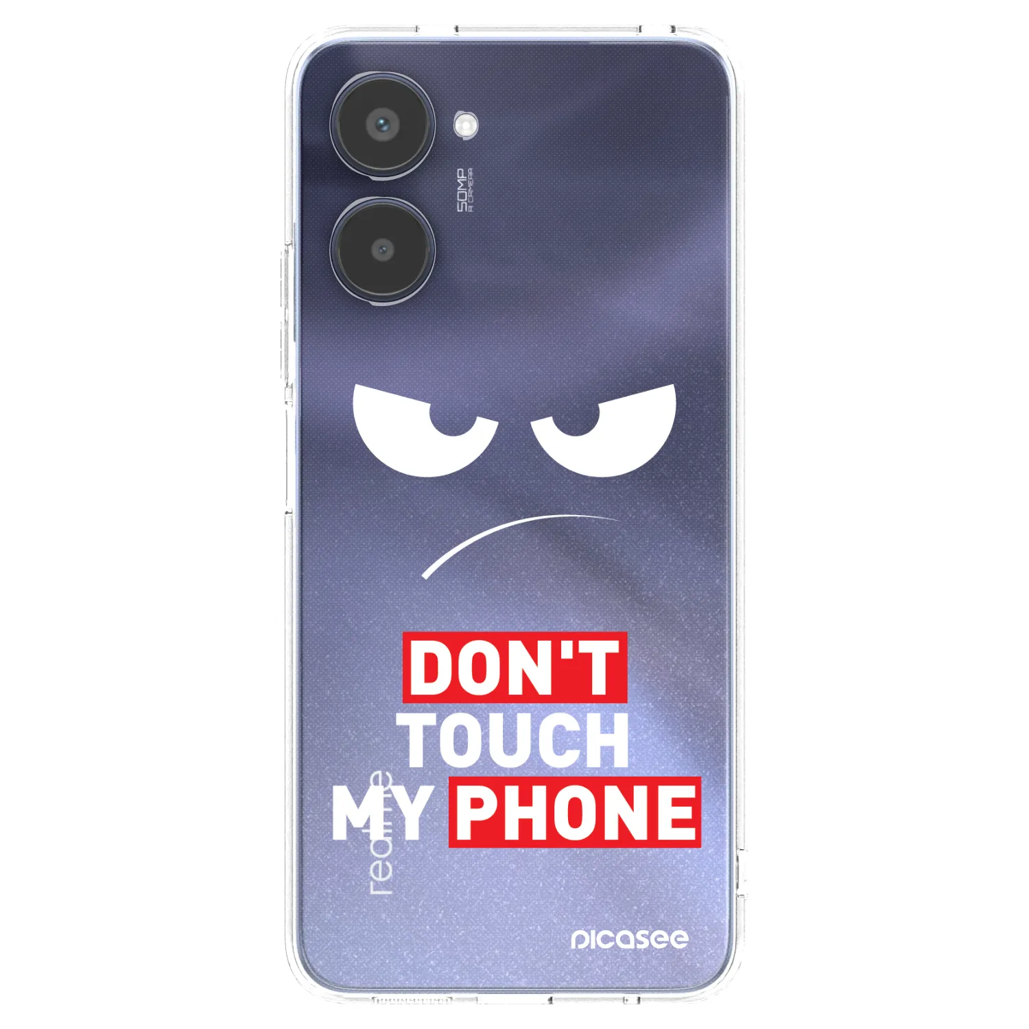 Picasee silikónový prehľadný obal pre Realme 10 4G - Angry Eyes - Transparent