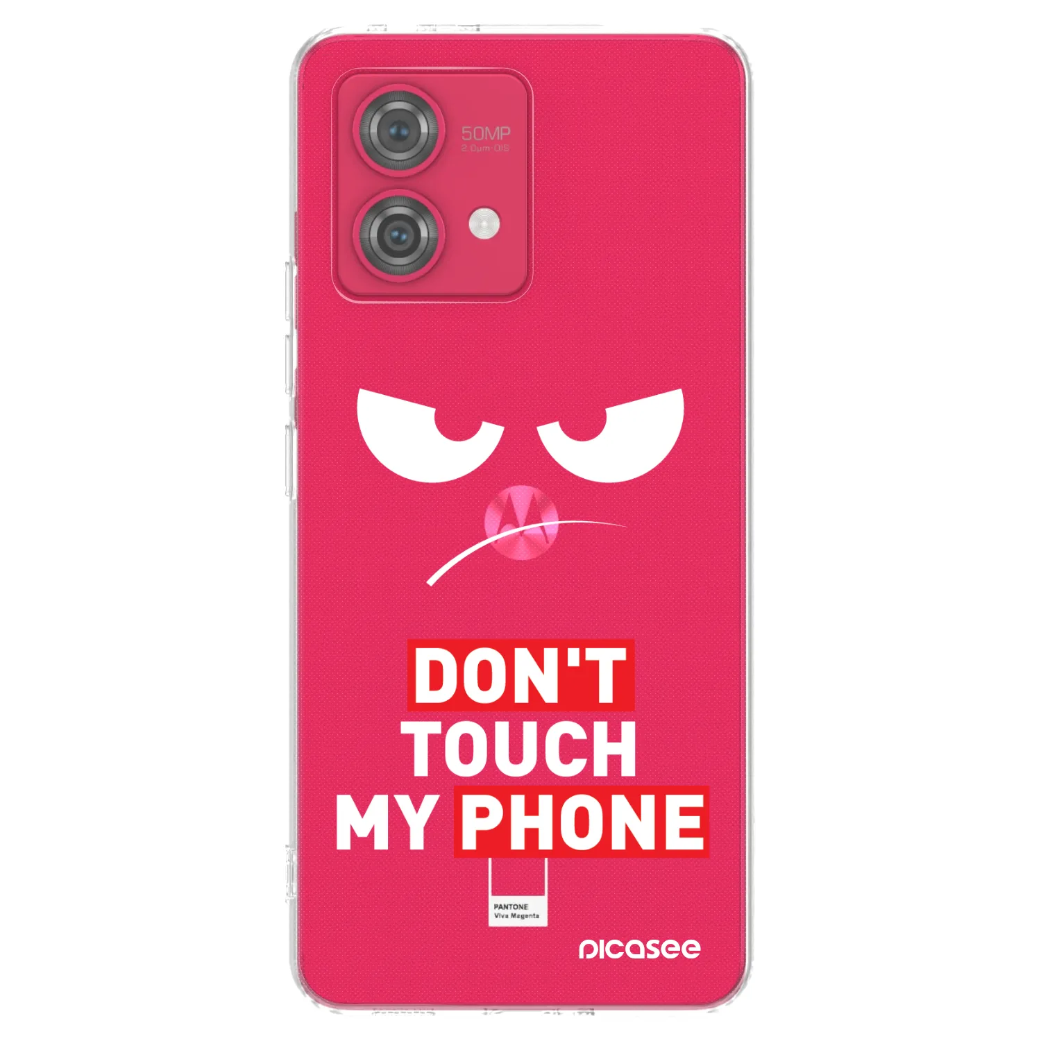 Silikónový prehľadný obal pre Motorola Moto G84 5G - Angry Eyes - Transparent