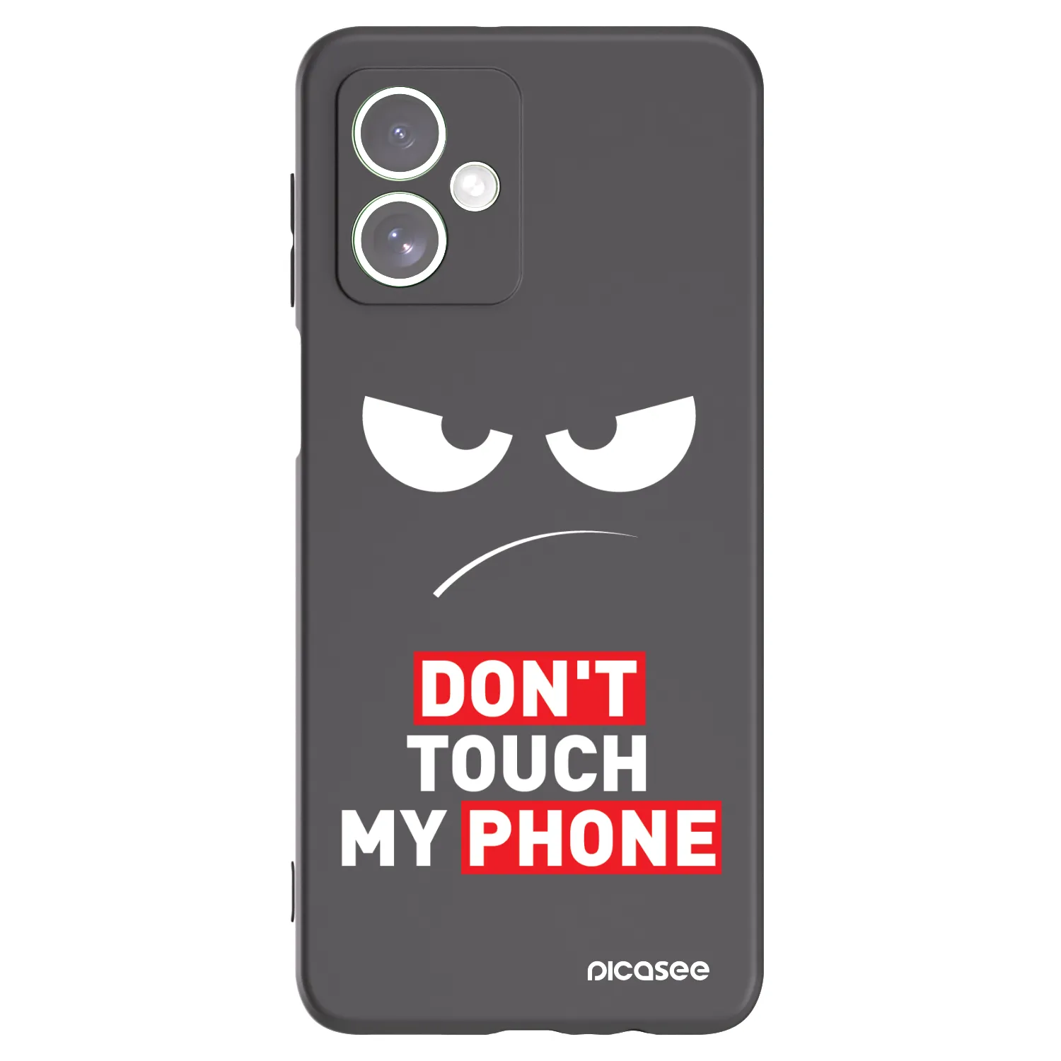 Silikónový čierny obal pre Motorola Moto G54 5G - Angry Eyes - Transparent